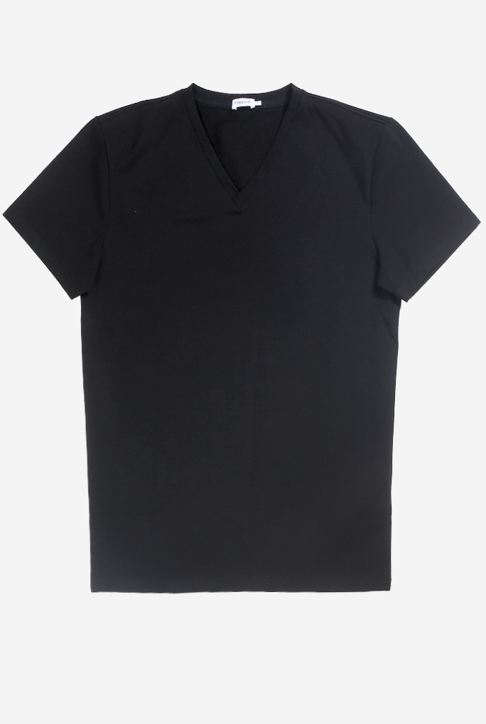 T-SHIRT COL V NOIR FILIPPA K 17216-BLACK