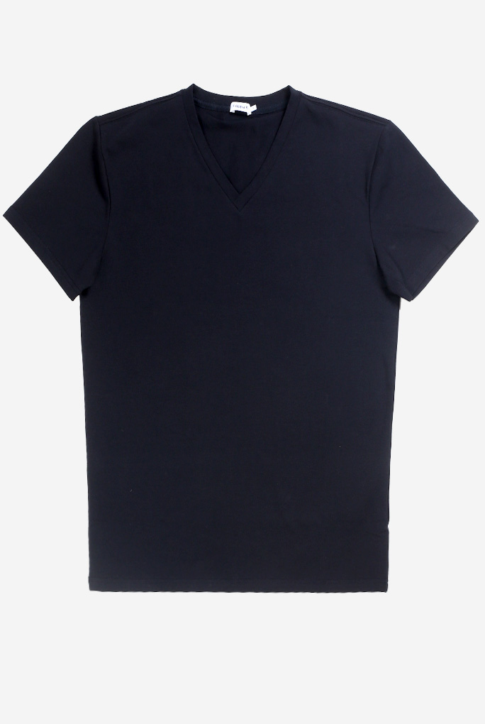 T-SHIRT COL V FILIPPA K MARINE 17216-NAVY