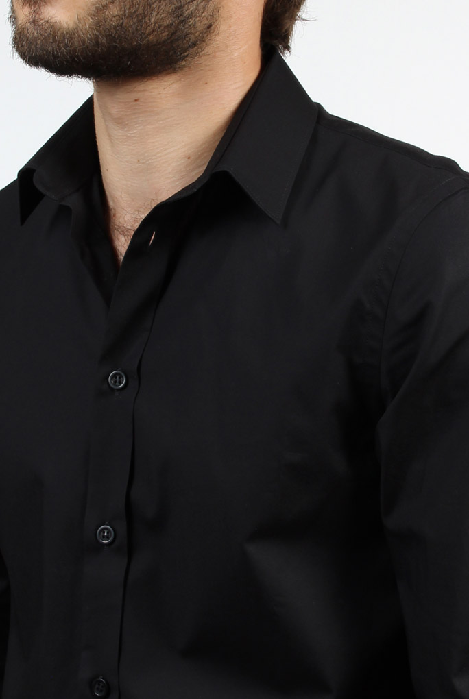 CHEMISE FILIPPA K NOIR MAN PAUL STRETCH SHIRT BLACK 22844-1433