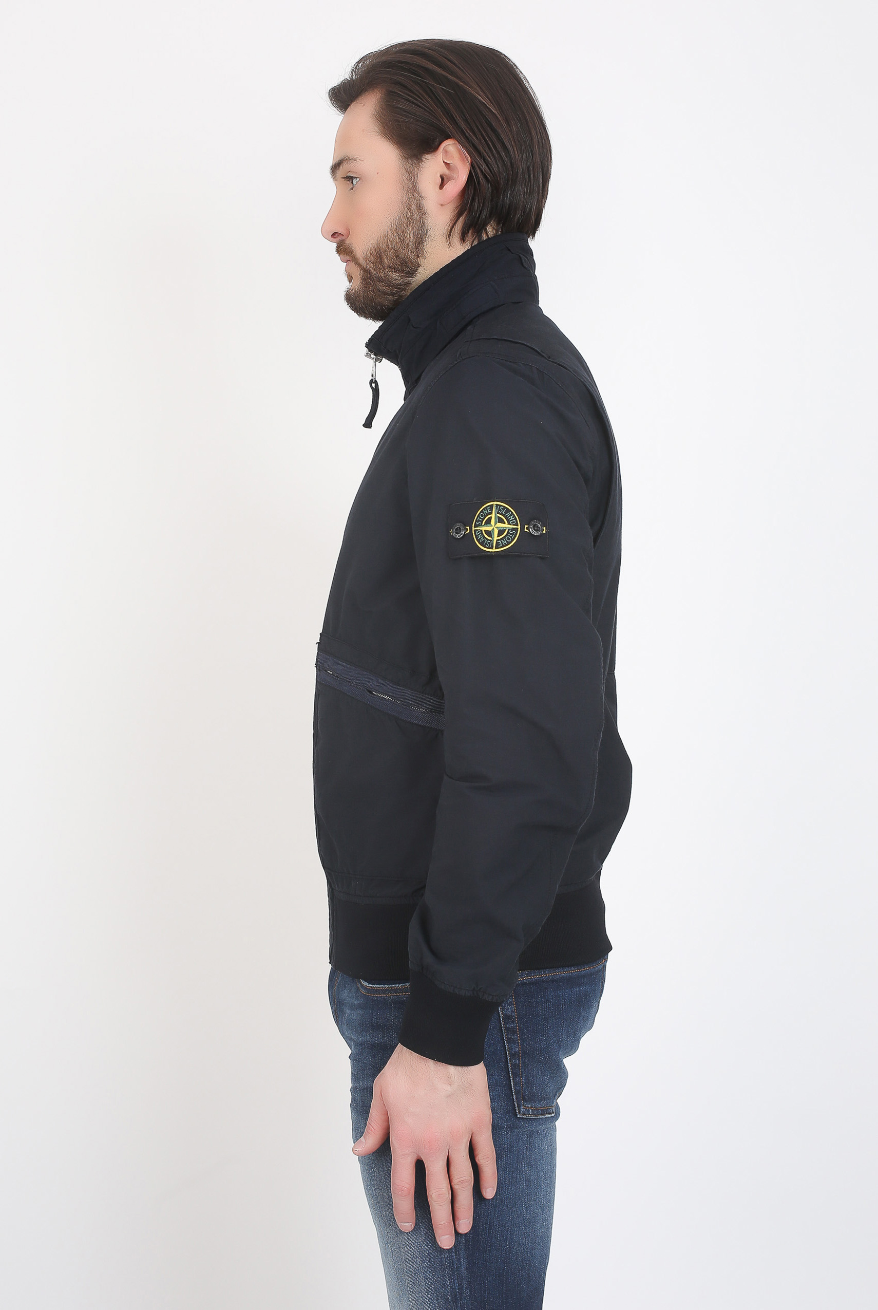 BLOUSON STONE ISLAND LIGHT COTTON NYLON TWILL MARINE 681543330-V0020