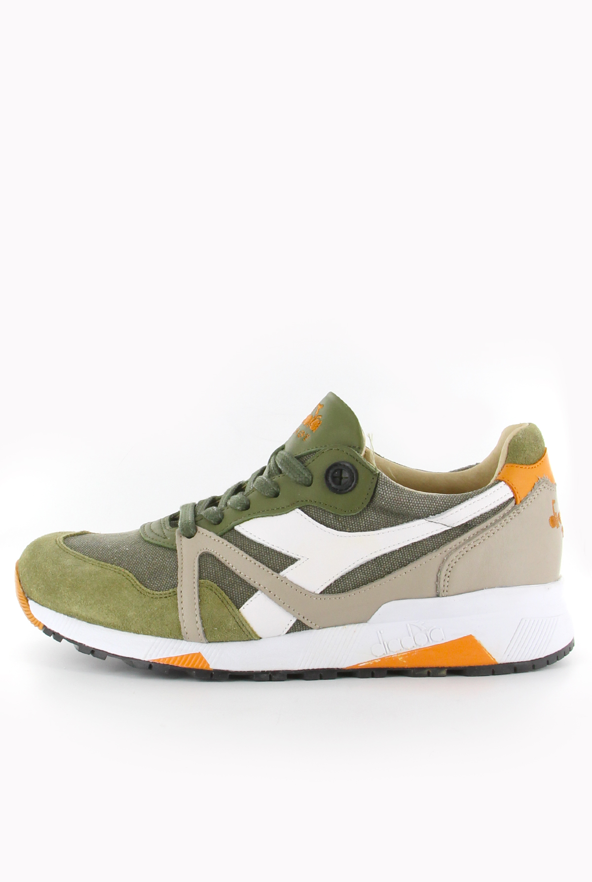 BASKETS DIADORA KAKI BLANC ORANGE N9000 70400