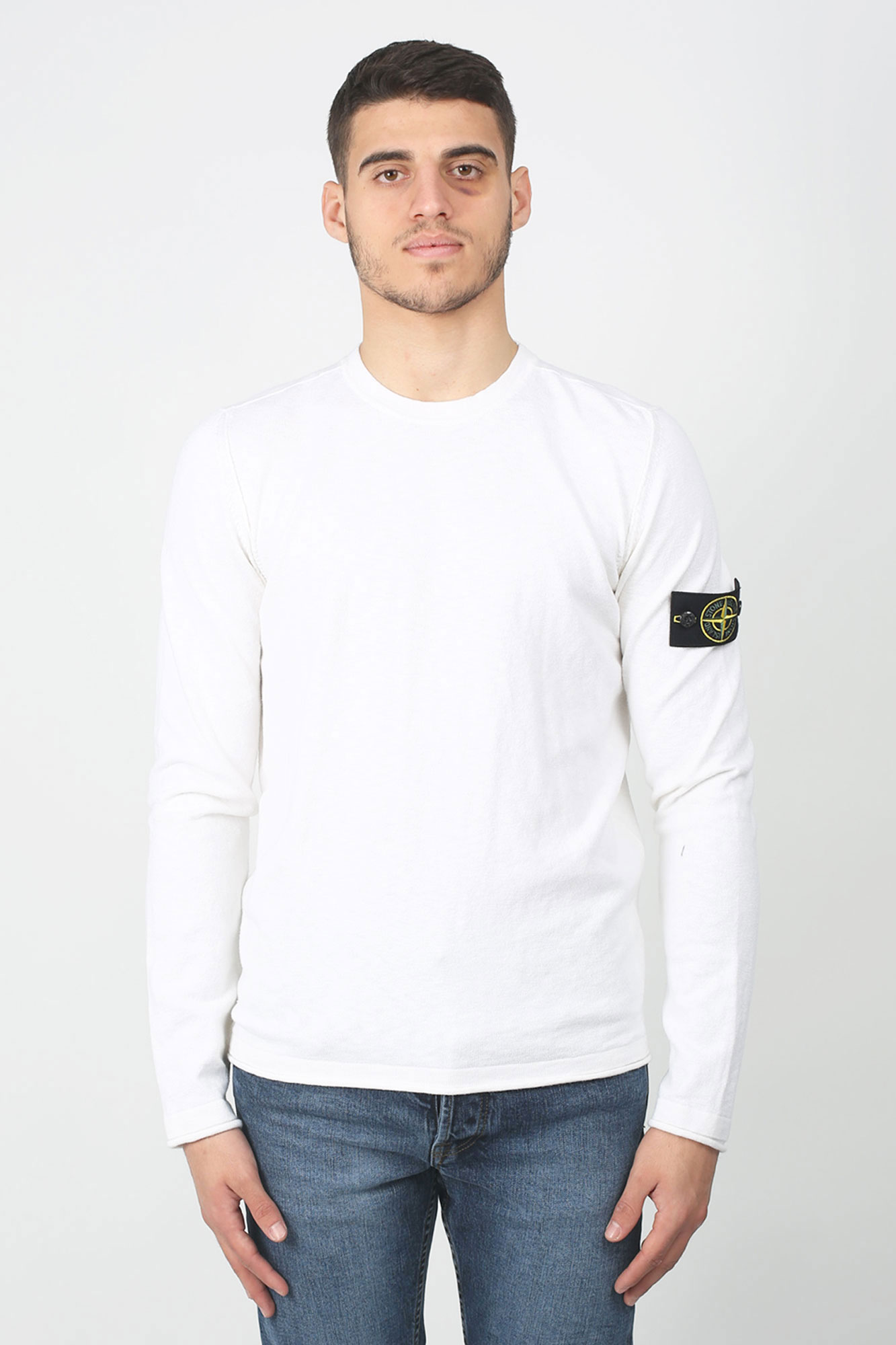 PULL STONE ISLAND BLANC 7015502B0-V0001