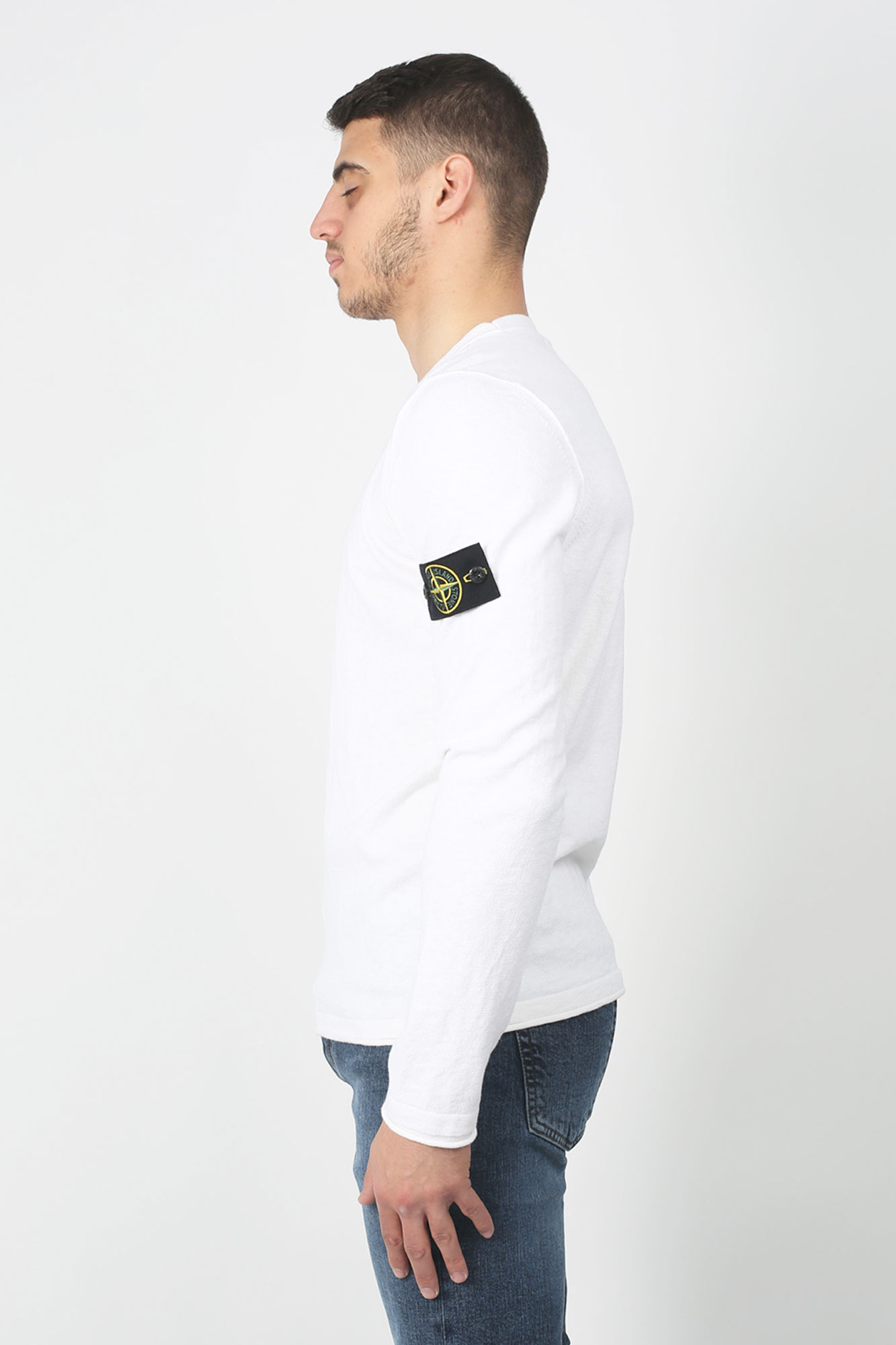 PULL STONE ISLAND BLANC 7015502B0-V0001