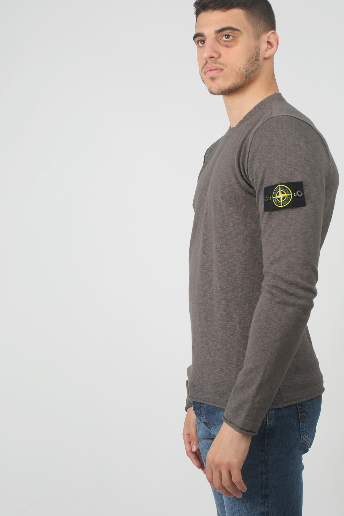 PULL STONE ISLAND BLEU GRIS 7015502B0-V0063