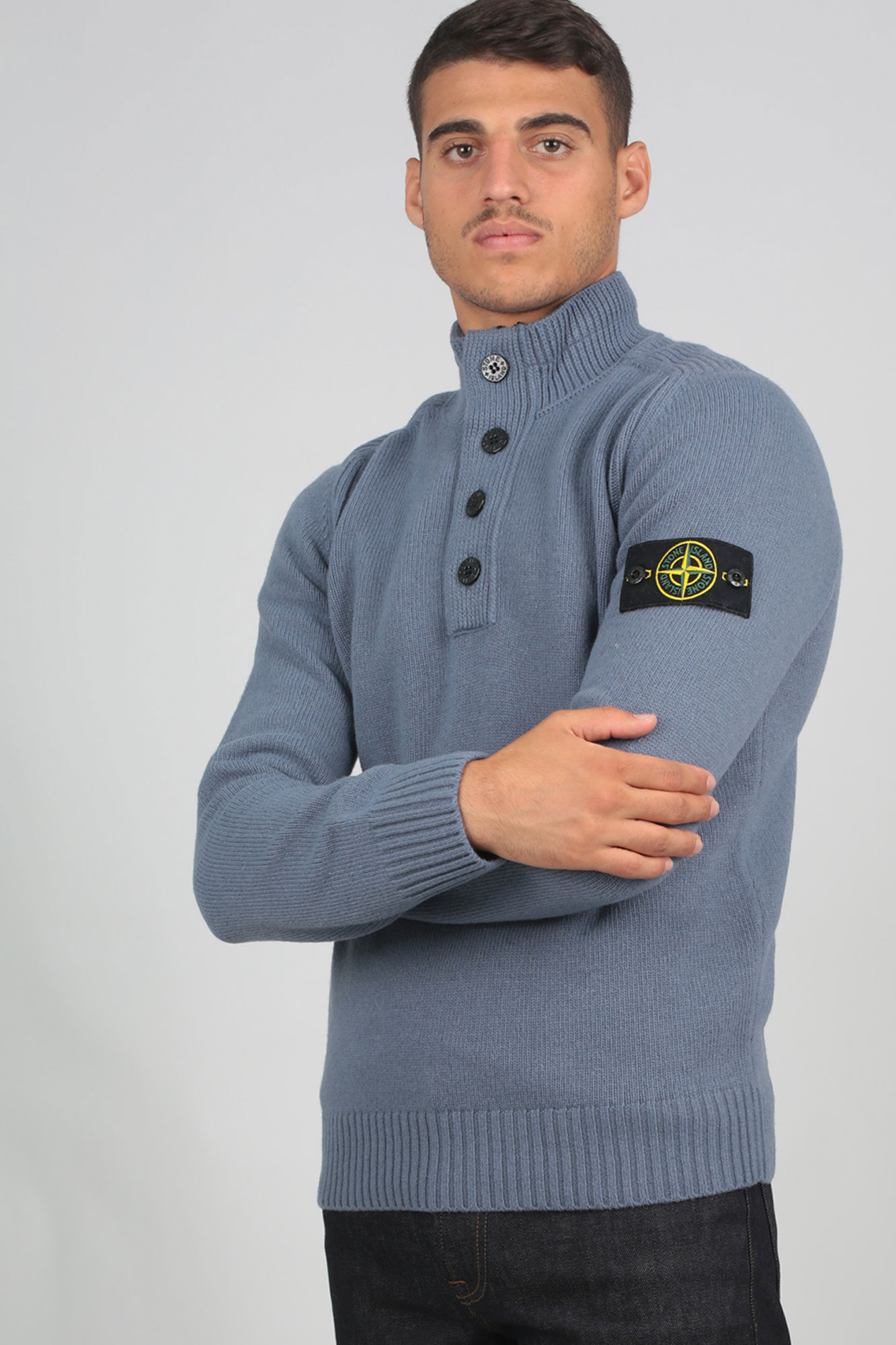 PULL STONE ISLAND BLEU DE PRUSSE 7115532A3-V0024