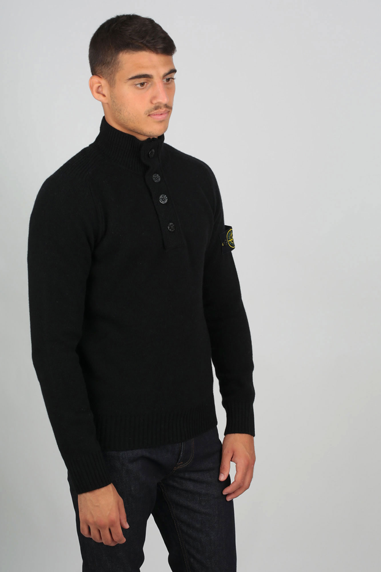 PULL STONE ISLAND NOIR 7115532A3-V0029