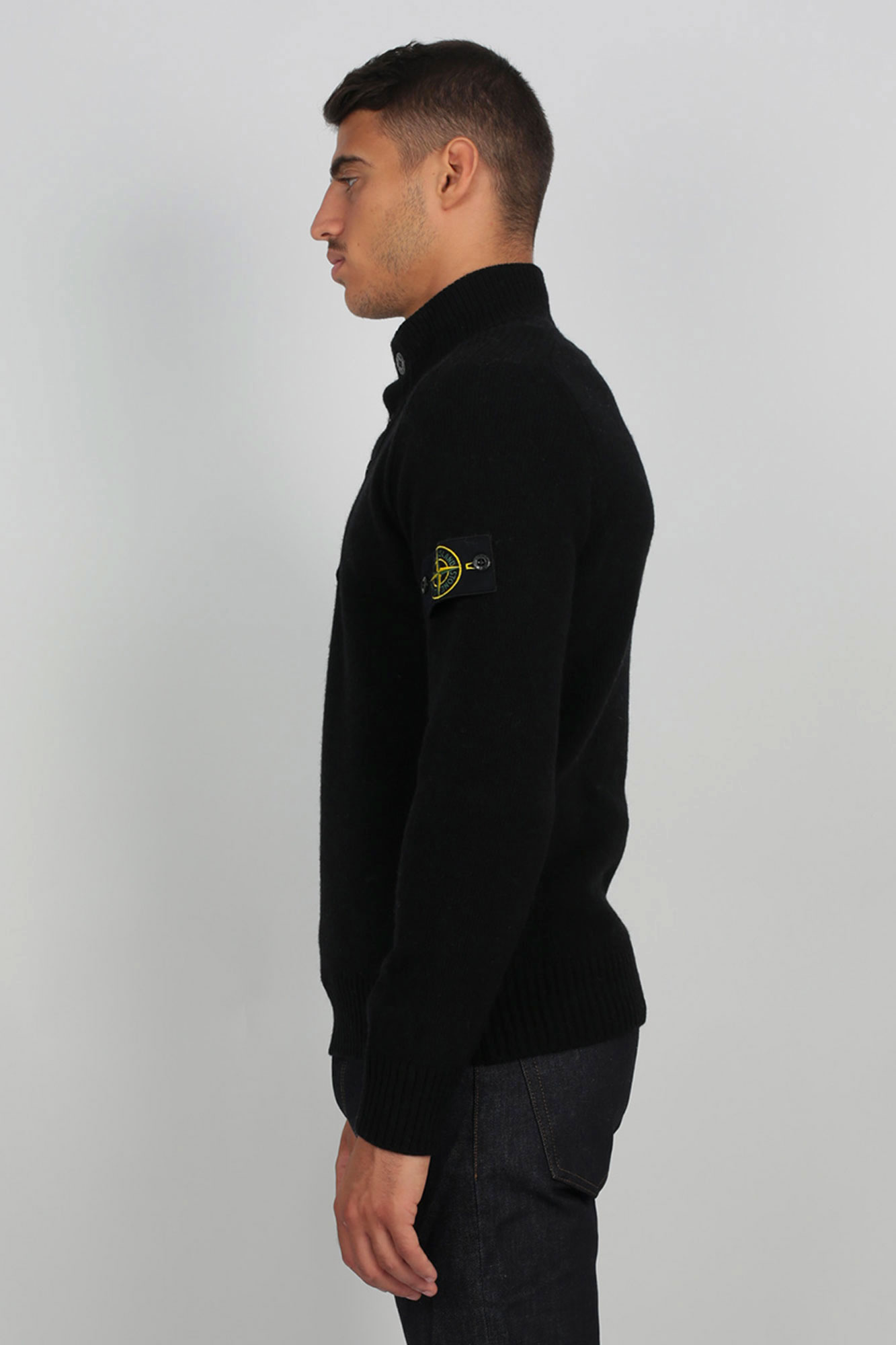 PULL STONE ISLAND NOIR 7115532A3-V0029