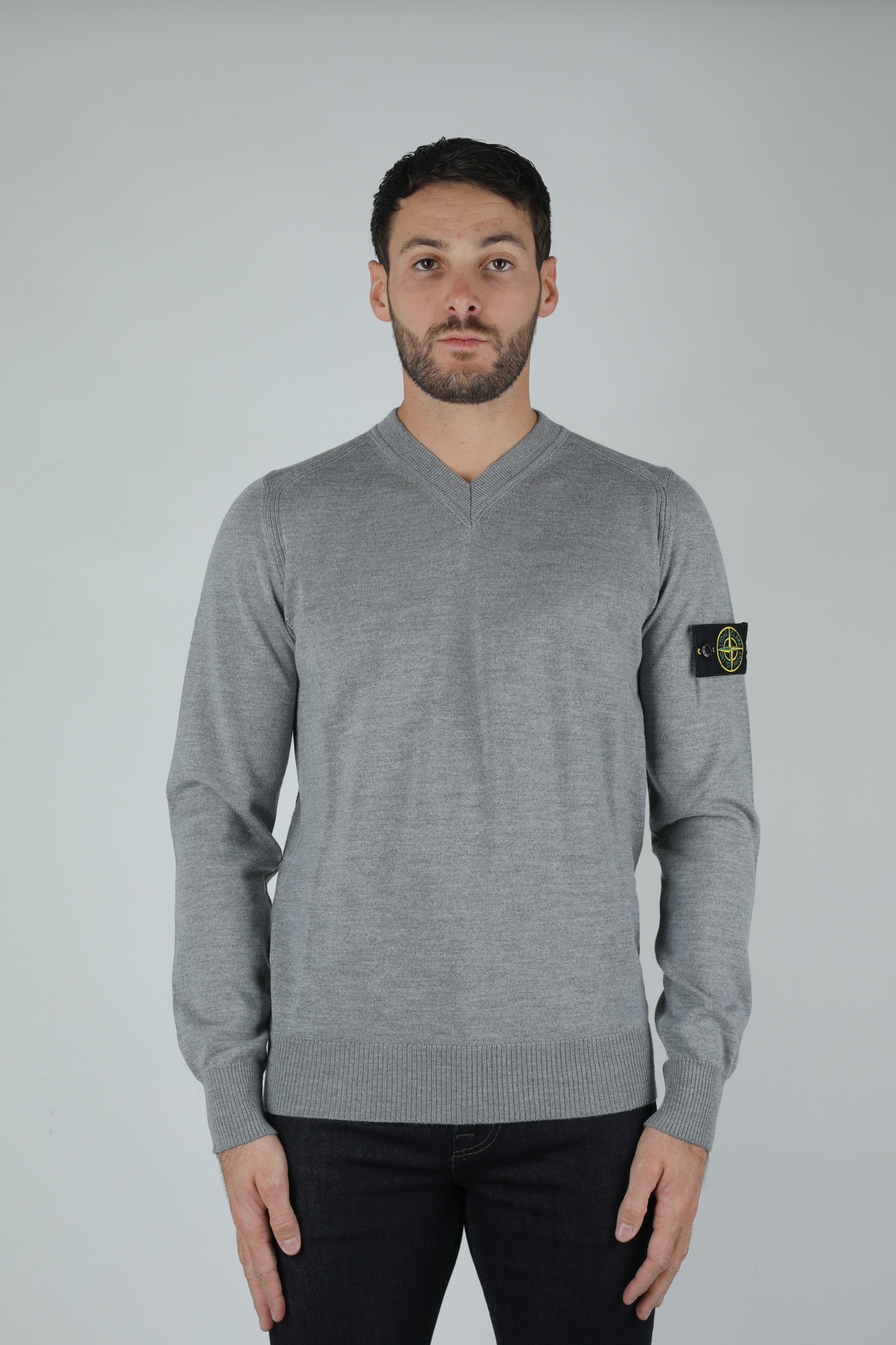 PULL STONE ISLAND GRIS 7115584C4-V0061