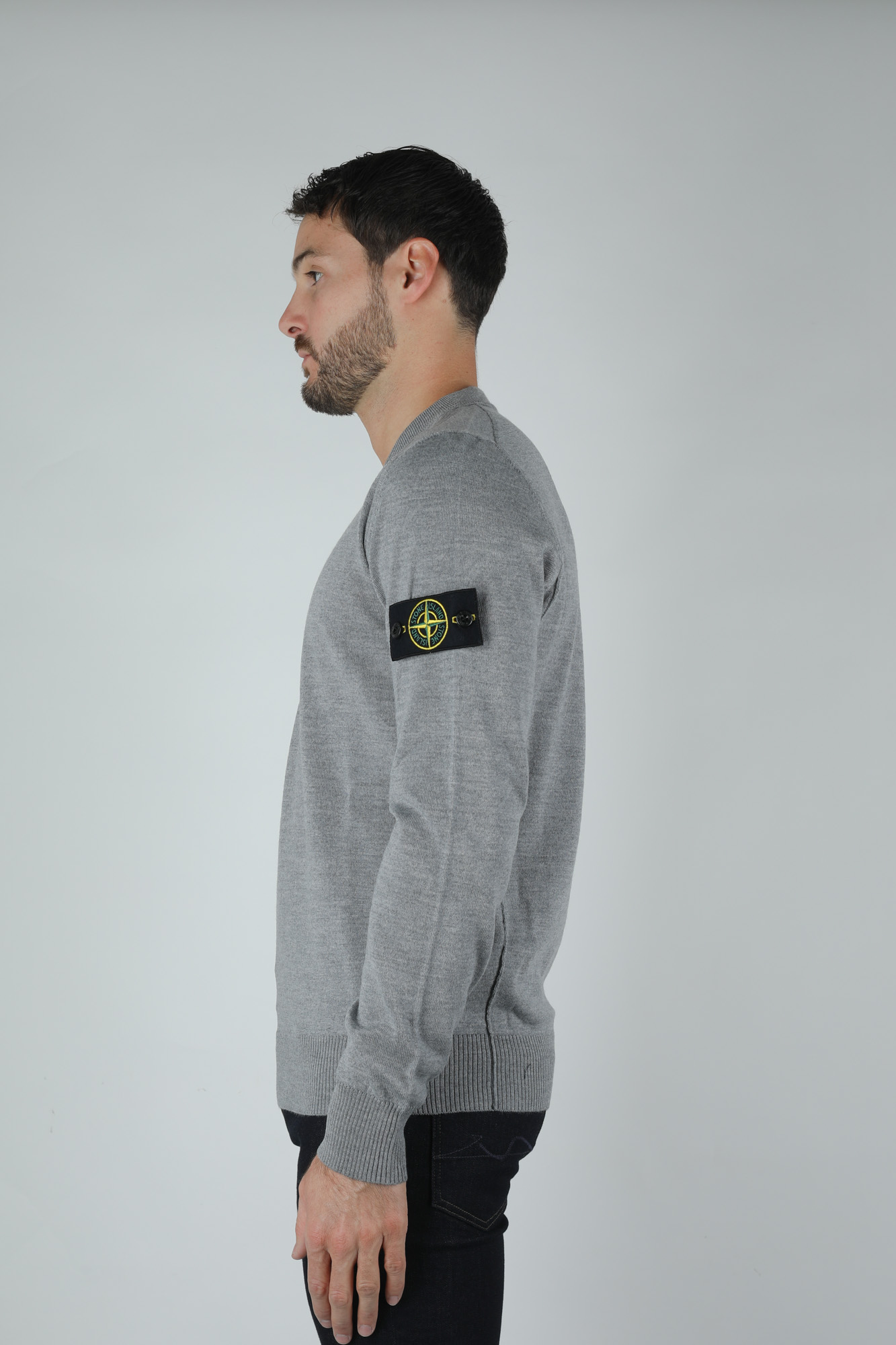 PULL STONE ISLAND GRIS 7115584C4-V0061