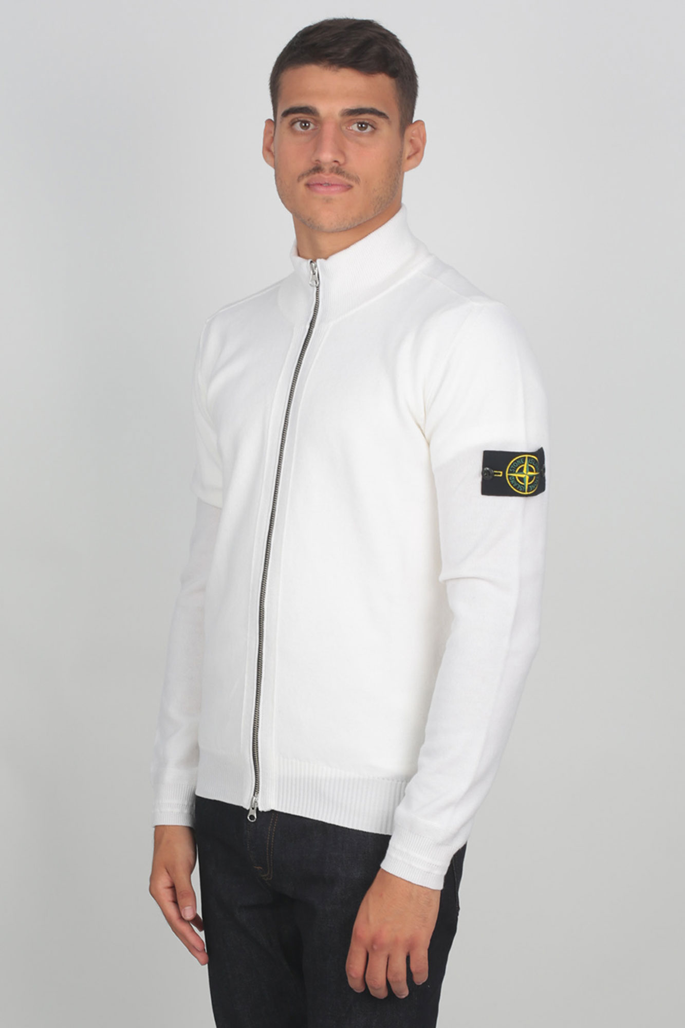 GILET STONE ISLAND BLANC 7115590A1-V0099