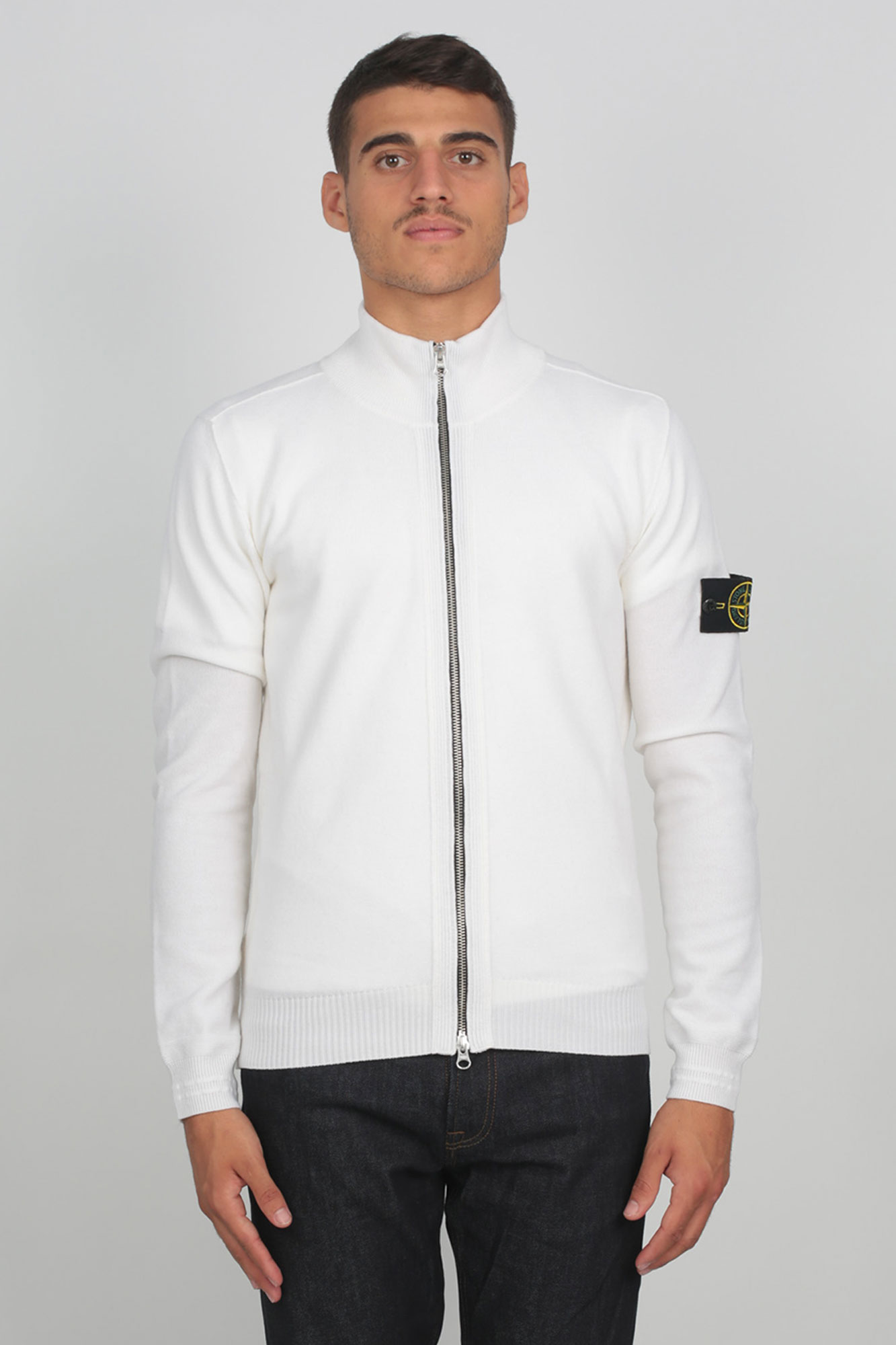 GILET STONE ISLAND BLANC 7115590A1-V0099