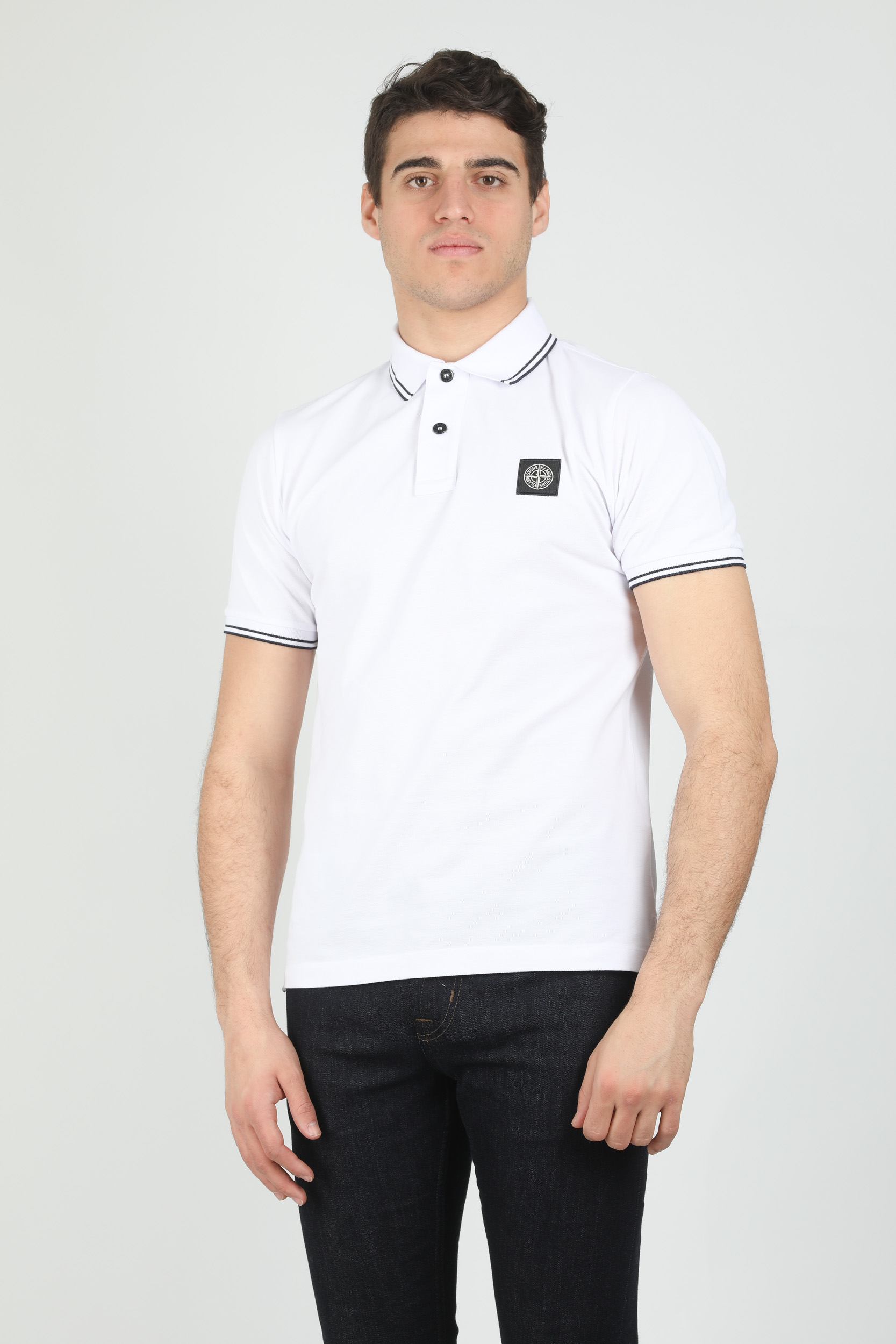 POLO STONE ISLAND BLANC 101522S18-V1001