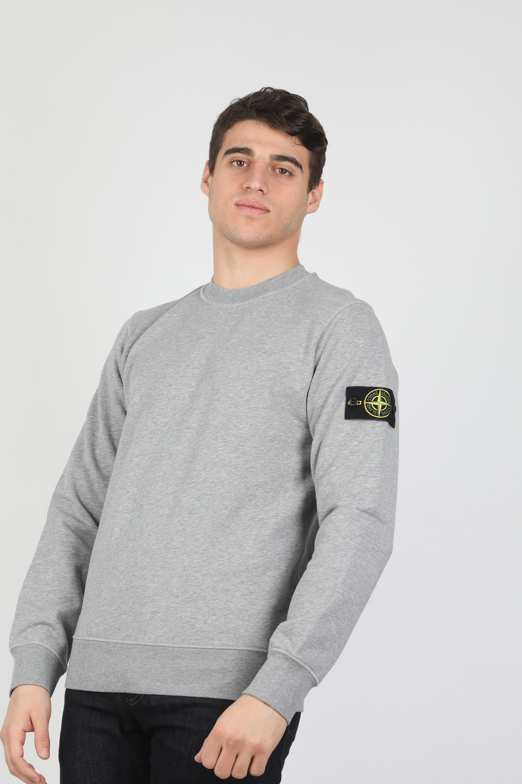 SWEAT STONE ISLAND GRIS 721563051-V0M64