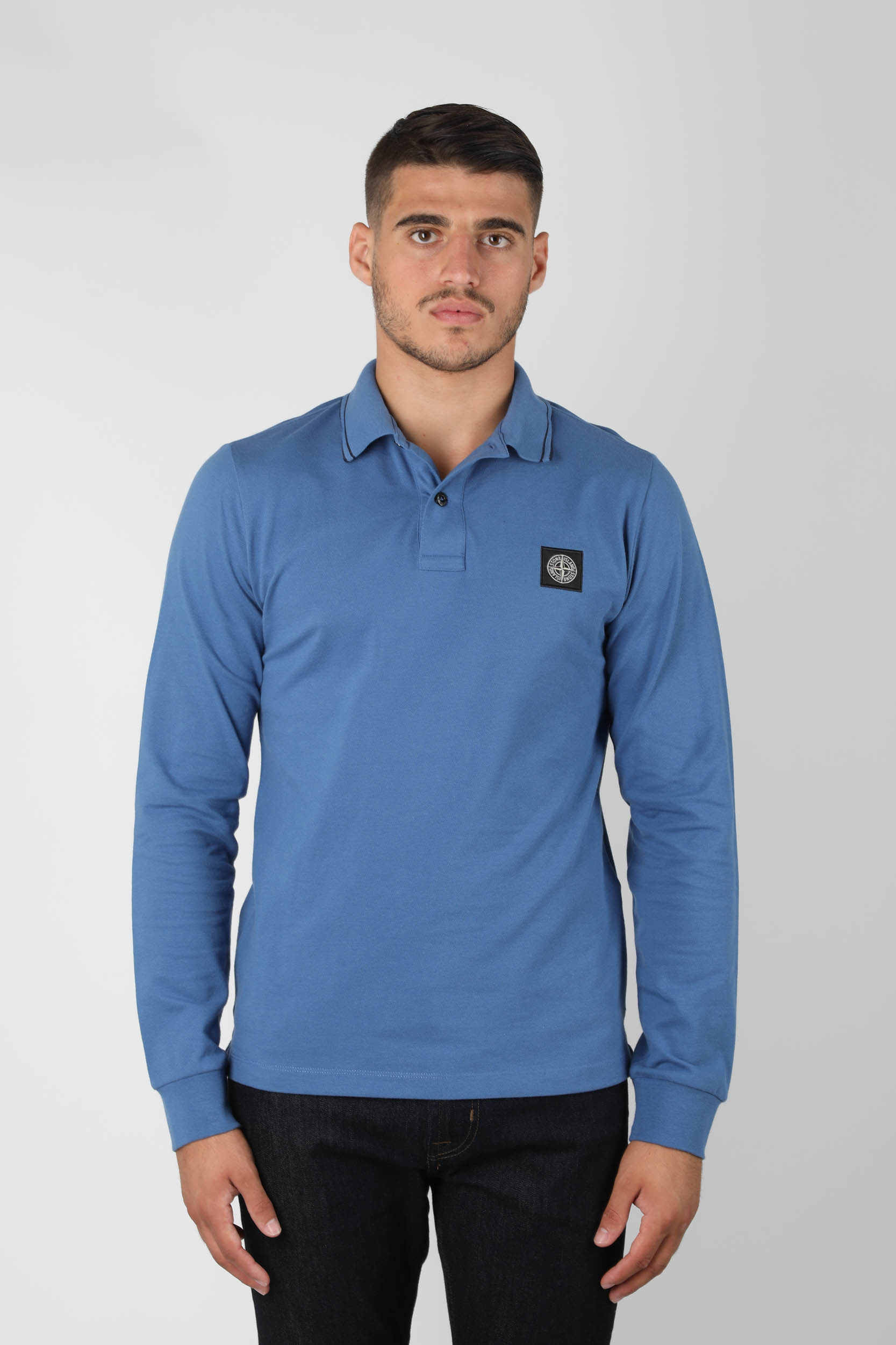 POLO STONE ISLAND BLEU ROI 73152SS18-V1043