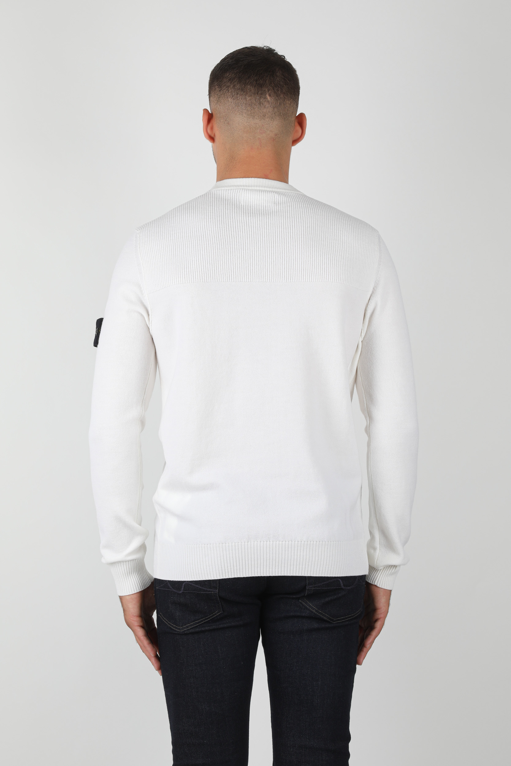 PULL STONE ISLAND BLANC 7315591A1-V0099