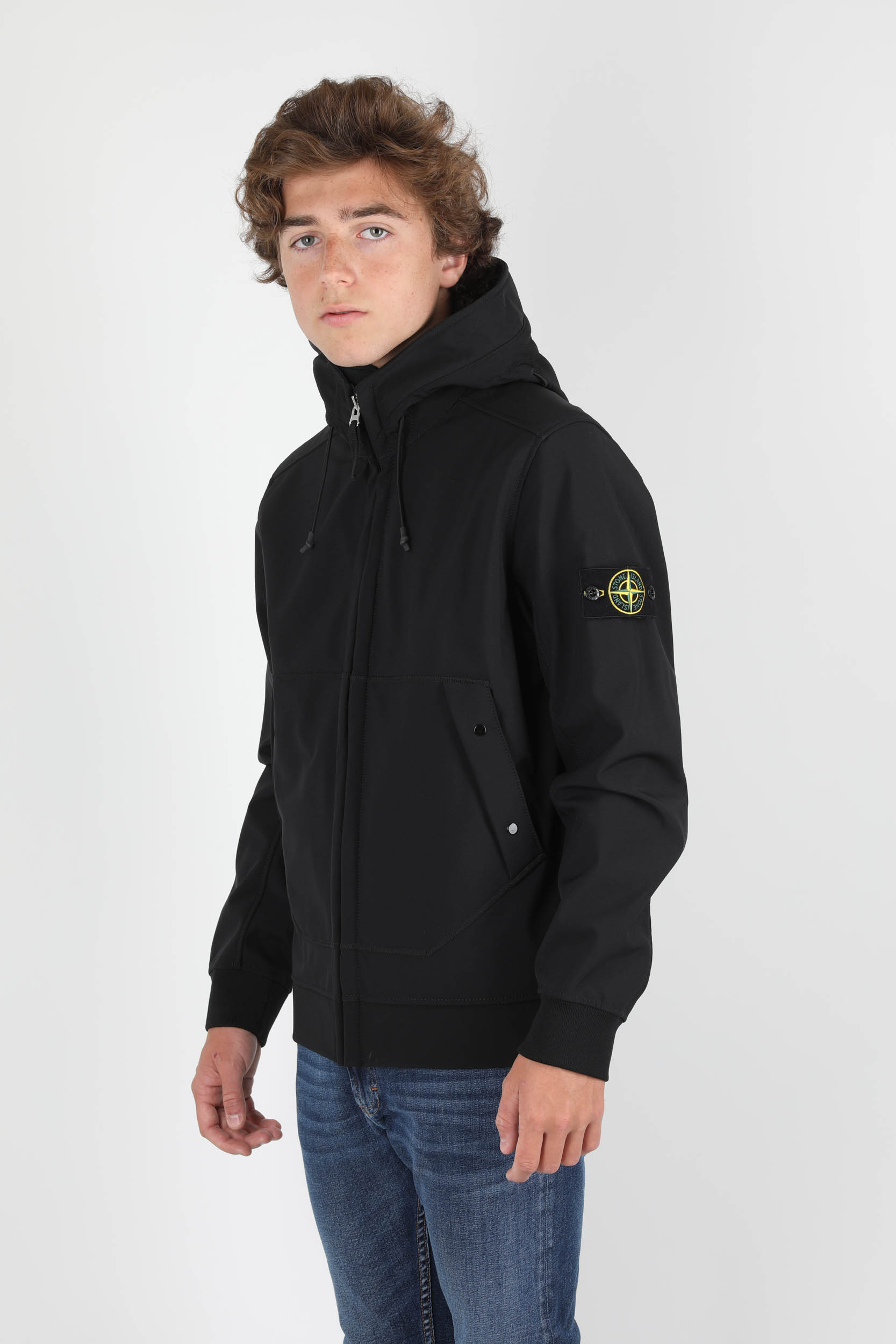 BLOUSON STONE ISLAND NOIR SOFT SHELL-R 7315Q0122-V0029