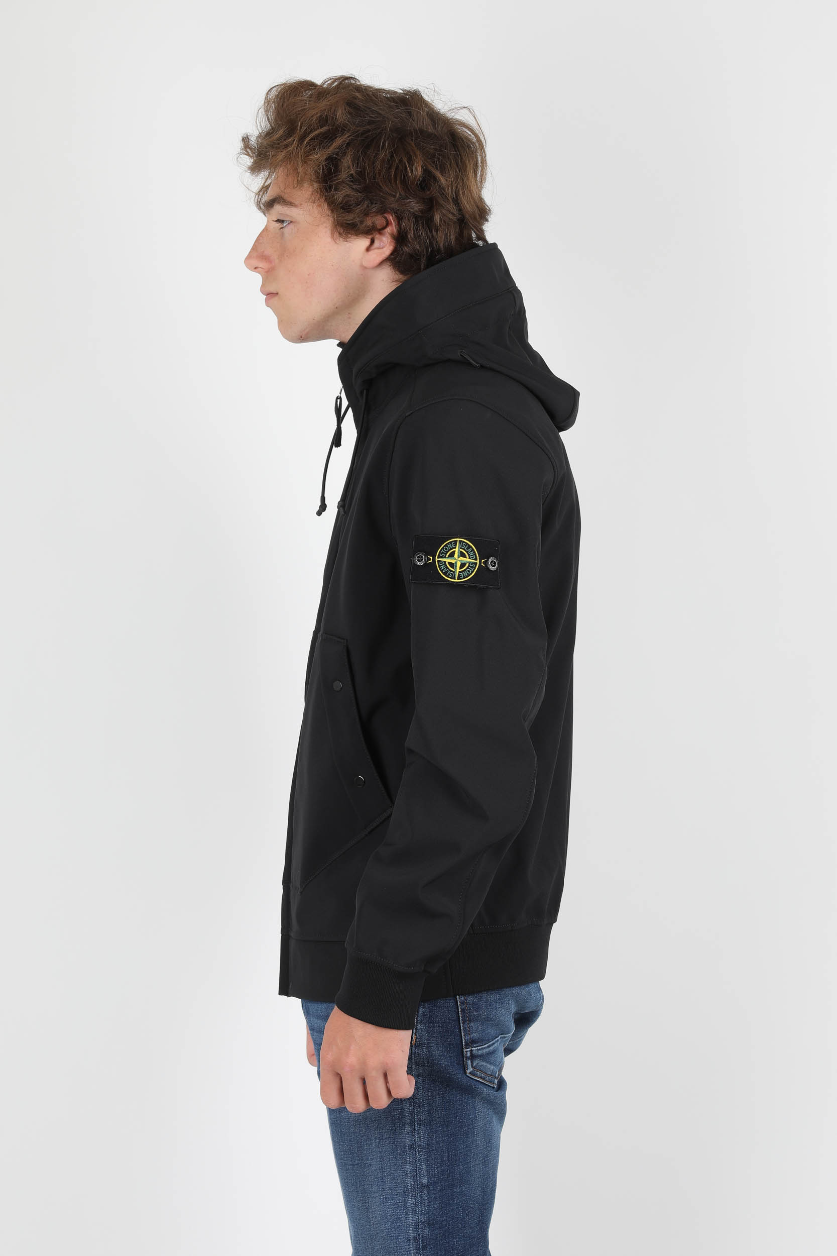 BLOUSON STONE ISLAND NOIR SOFT SHELL-R 7315Q0122-V0029