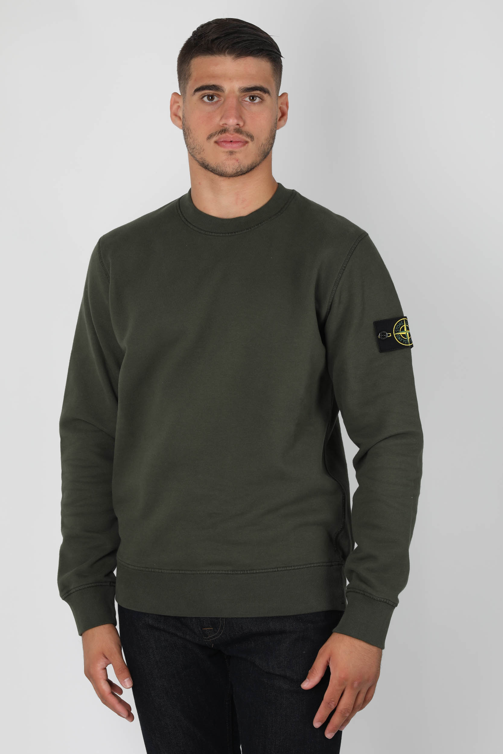 SWEAT-SHIRT STONE ISLAND KAKI 731563020-V0059