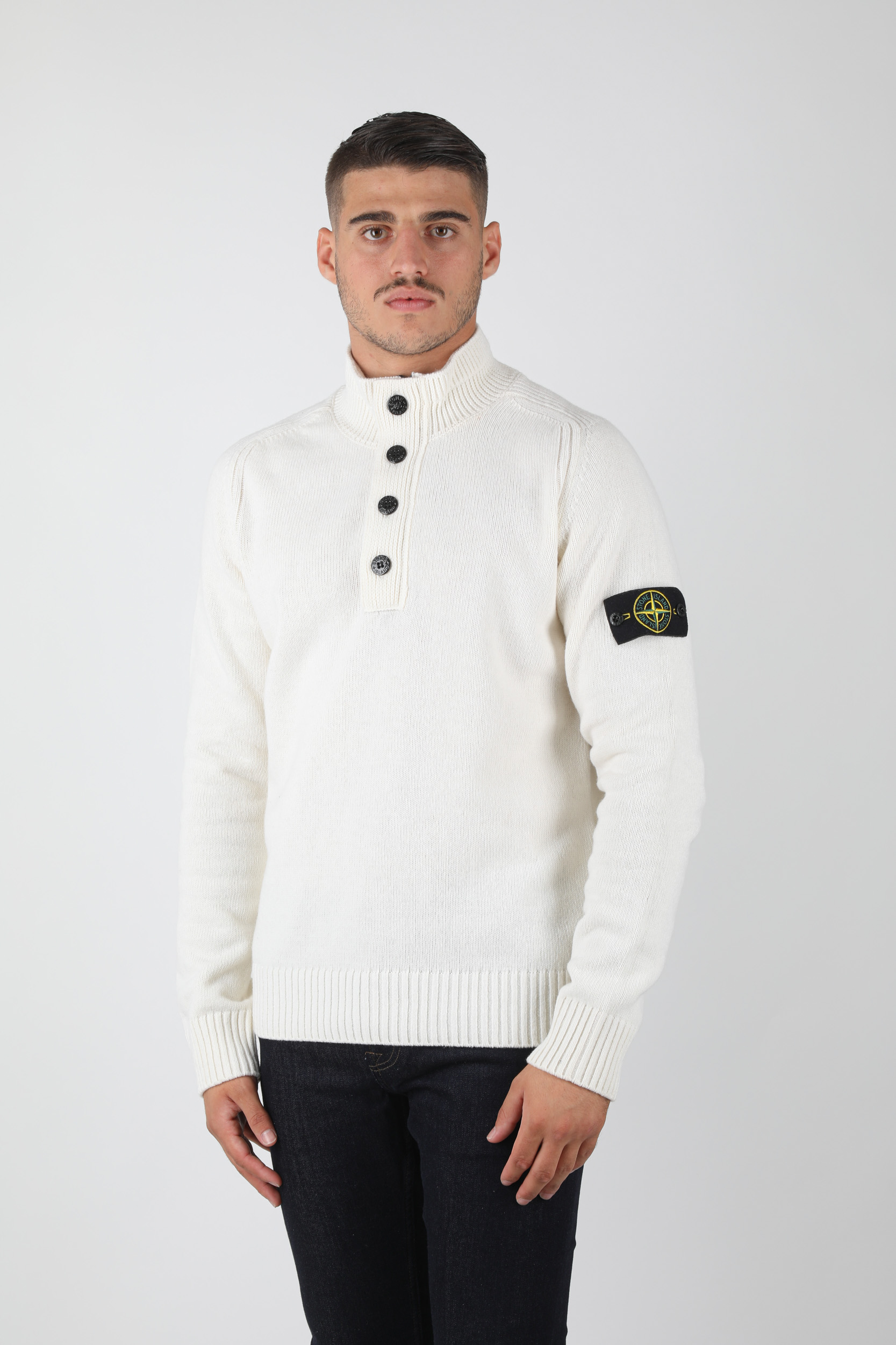 PULL STONE ISLAND BLANC 7315532A3-V0099