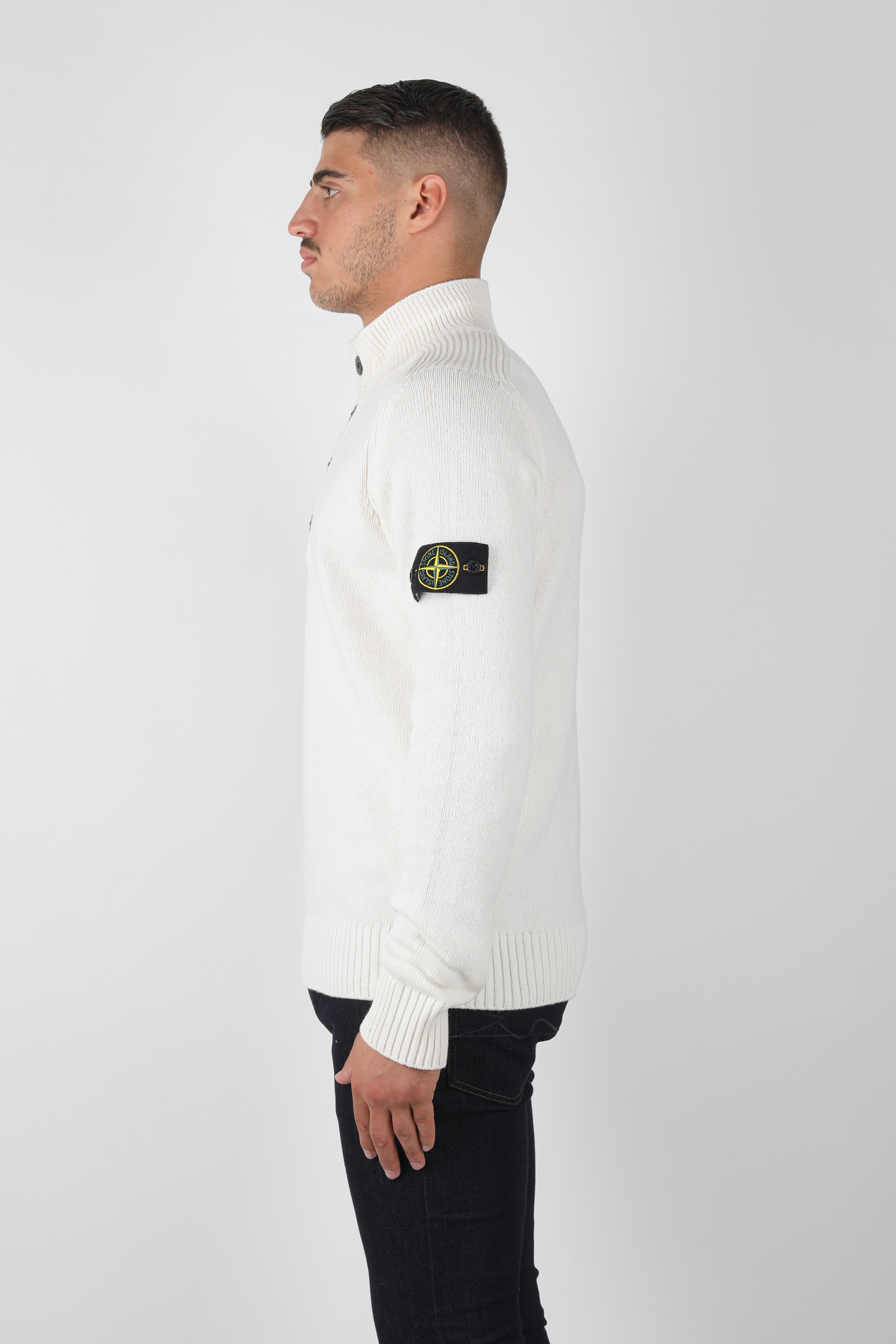 PULL STONE ISLAND BLANC 7315532A3-V0099