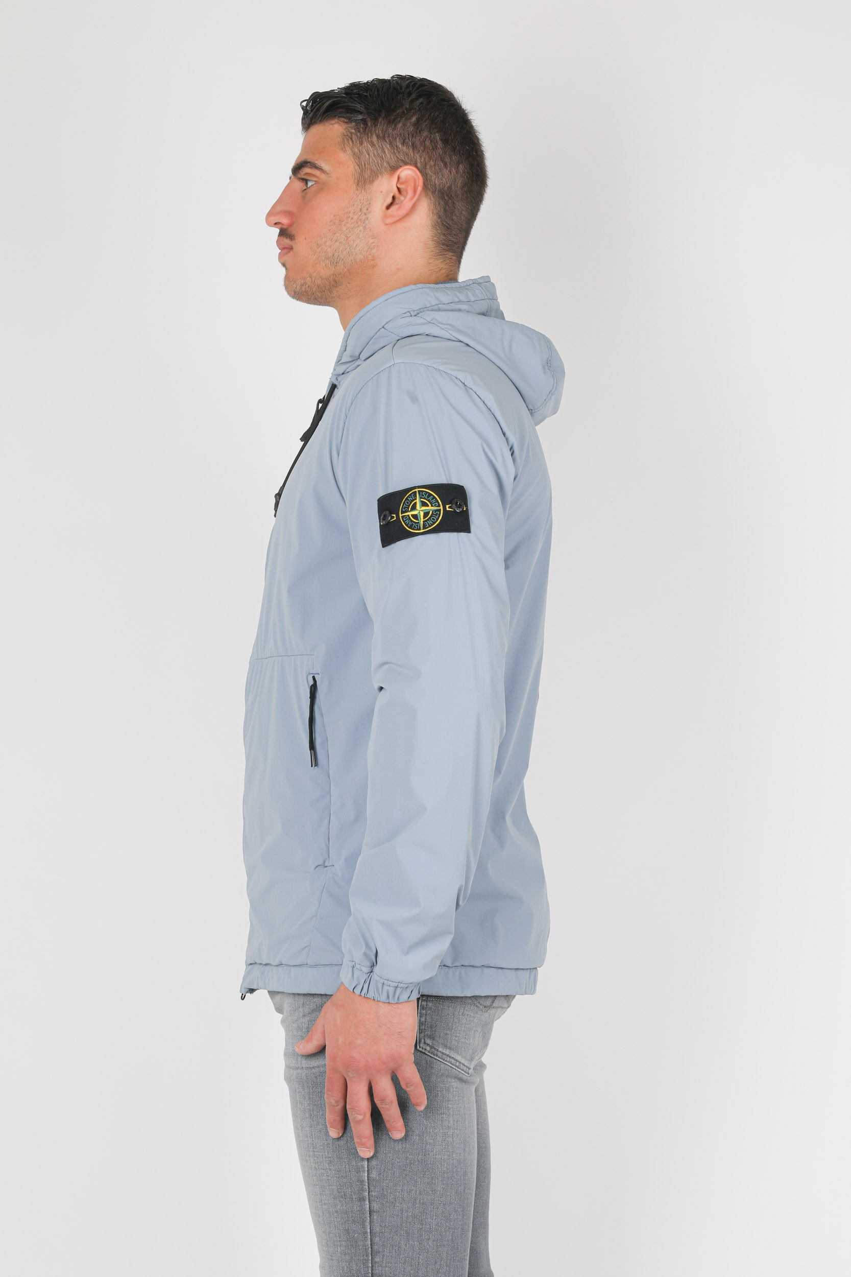 VESTE STONE ISLAND NYLON STRETCH BLEU CIEL 741542731-V0046