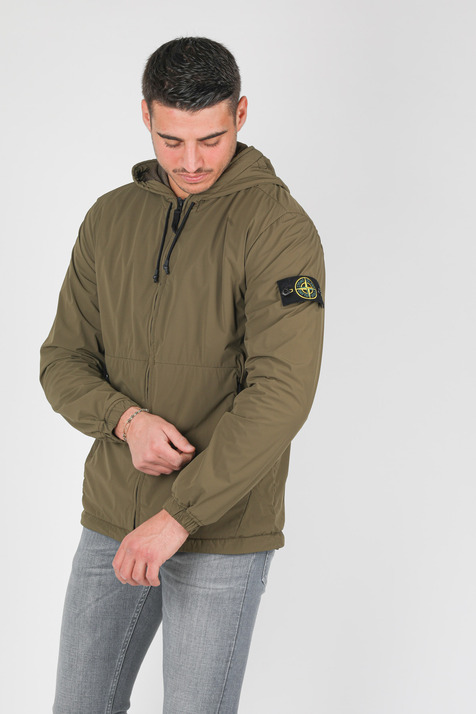 VESTE STONE ISLAND NYLON STRETCH KAKI 741542731-V0058