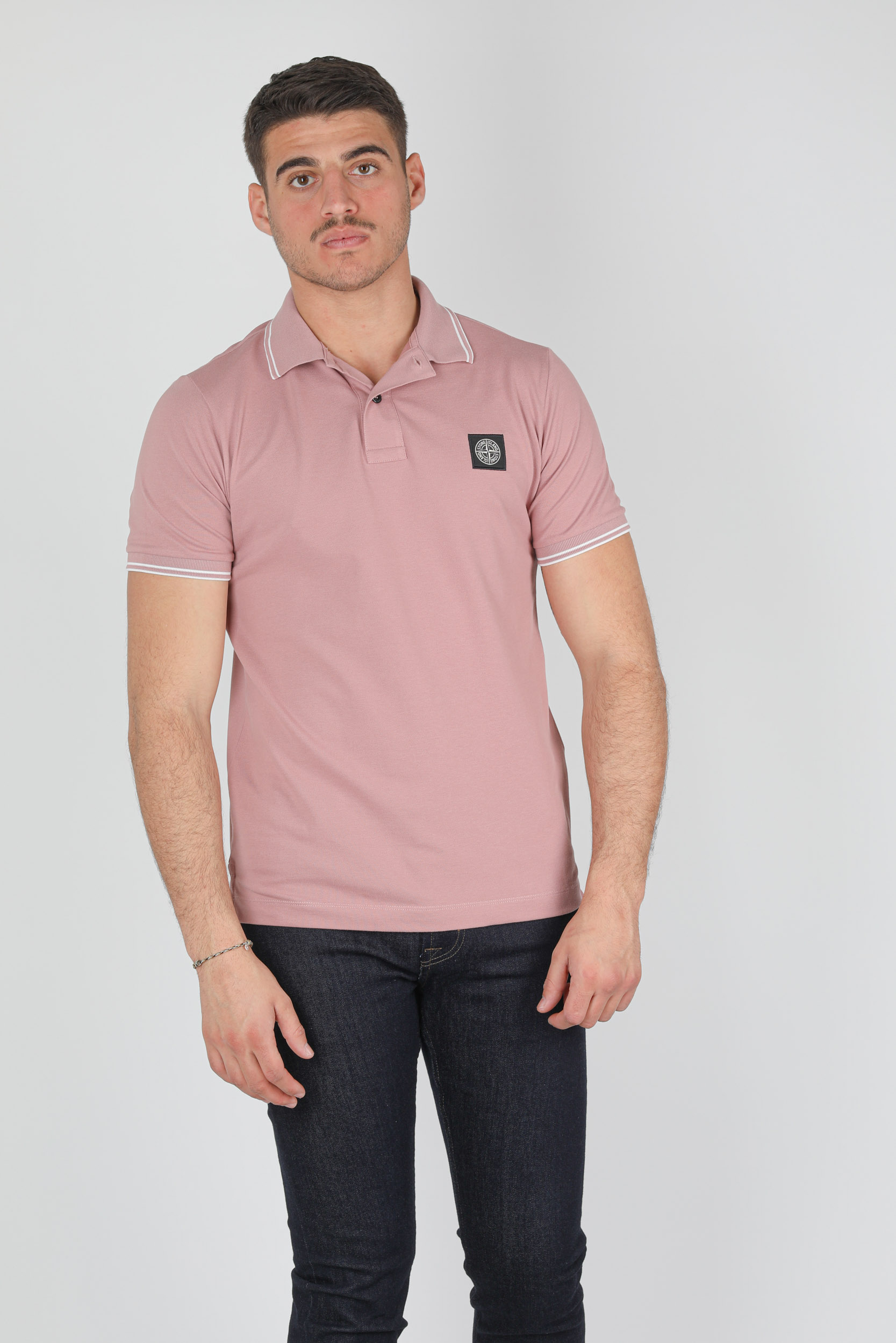 POLO STONE ISLAND PIQUE STRETCH ROSE 741522S18-V0086