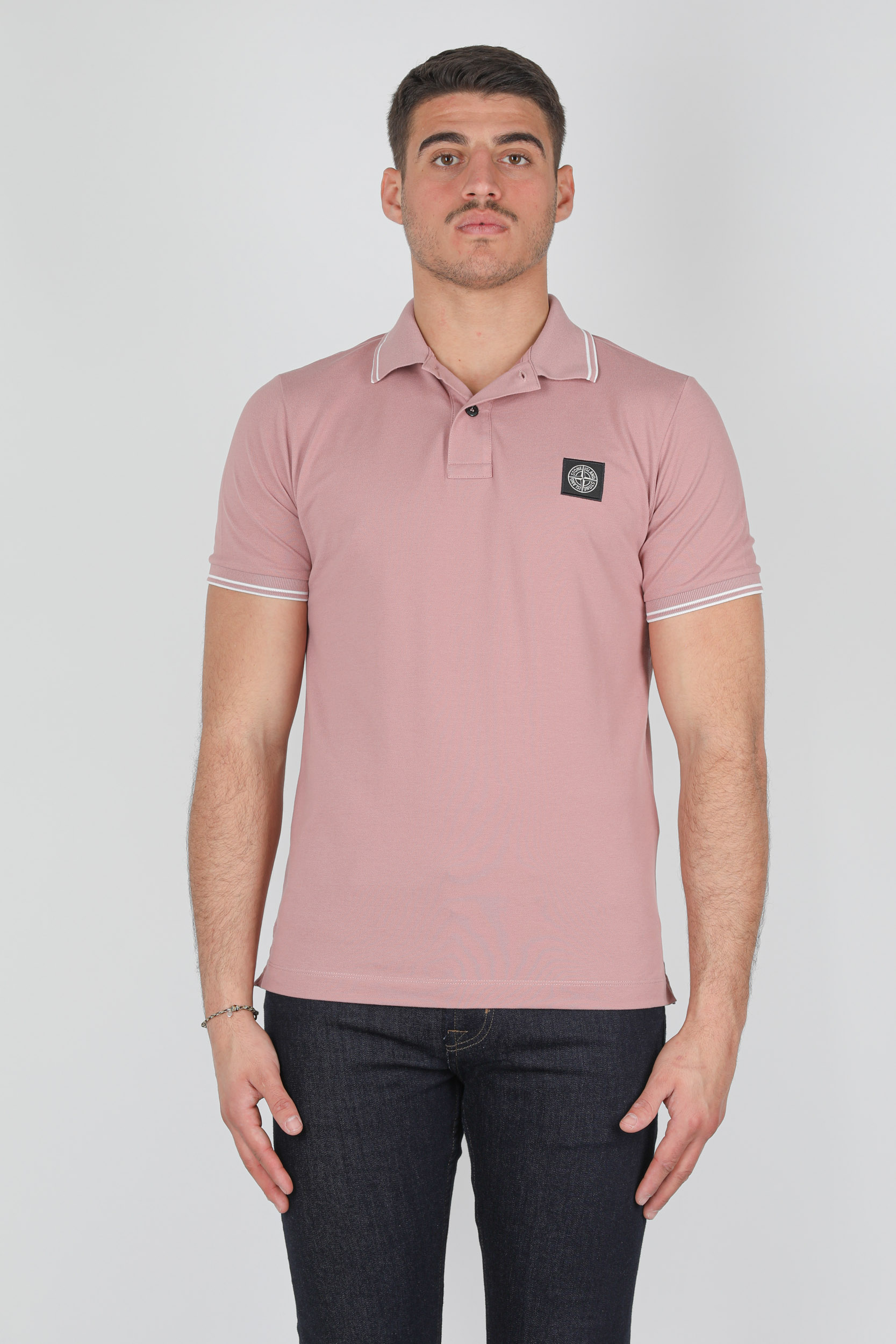 POLO STONE ISLAND PIQUE STRETCH ROSE 741522S18-V0086