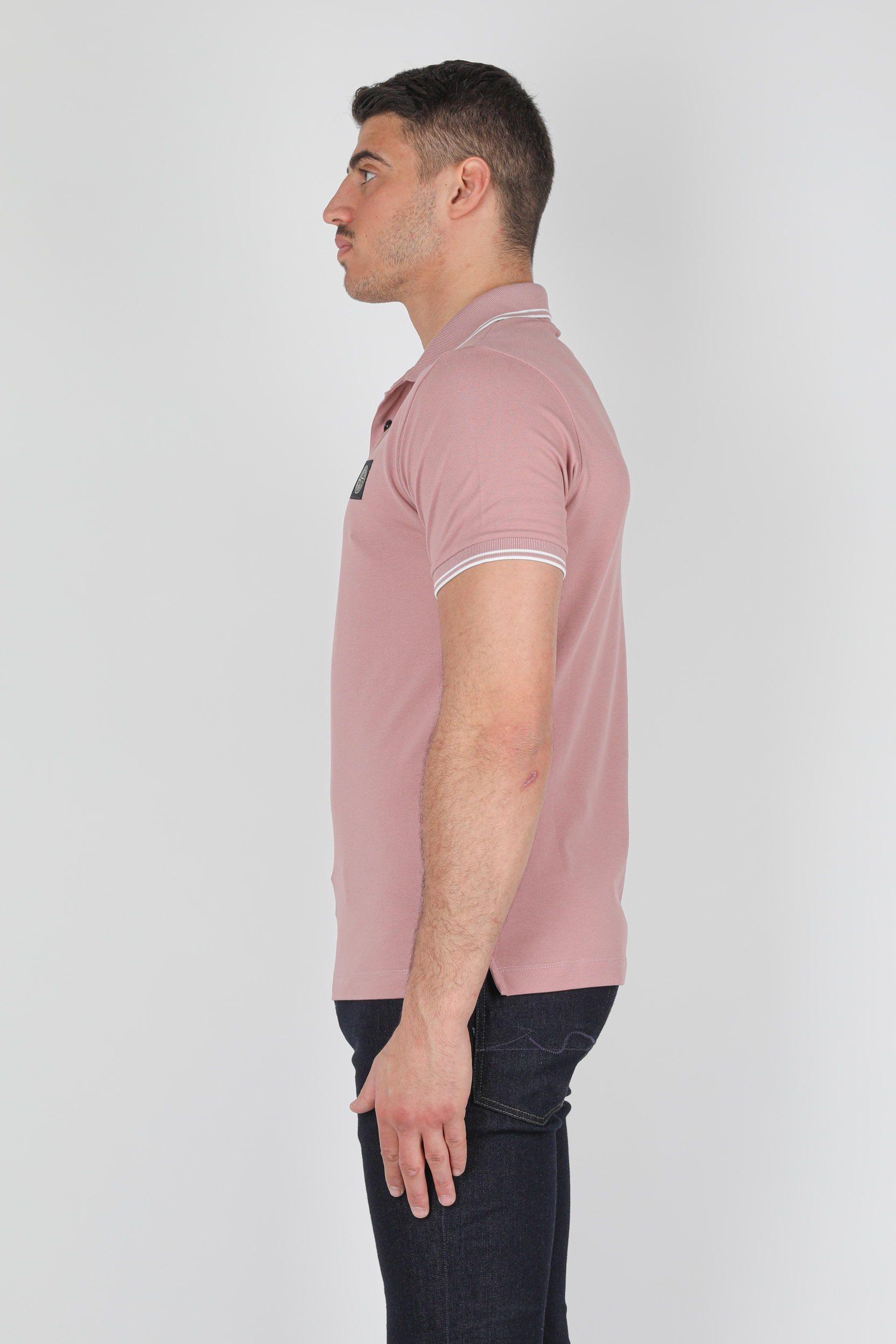 POLO STONE ISLAND PIQUE STRETCH ROSE 741522S18-V0086