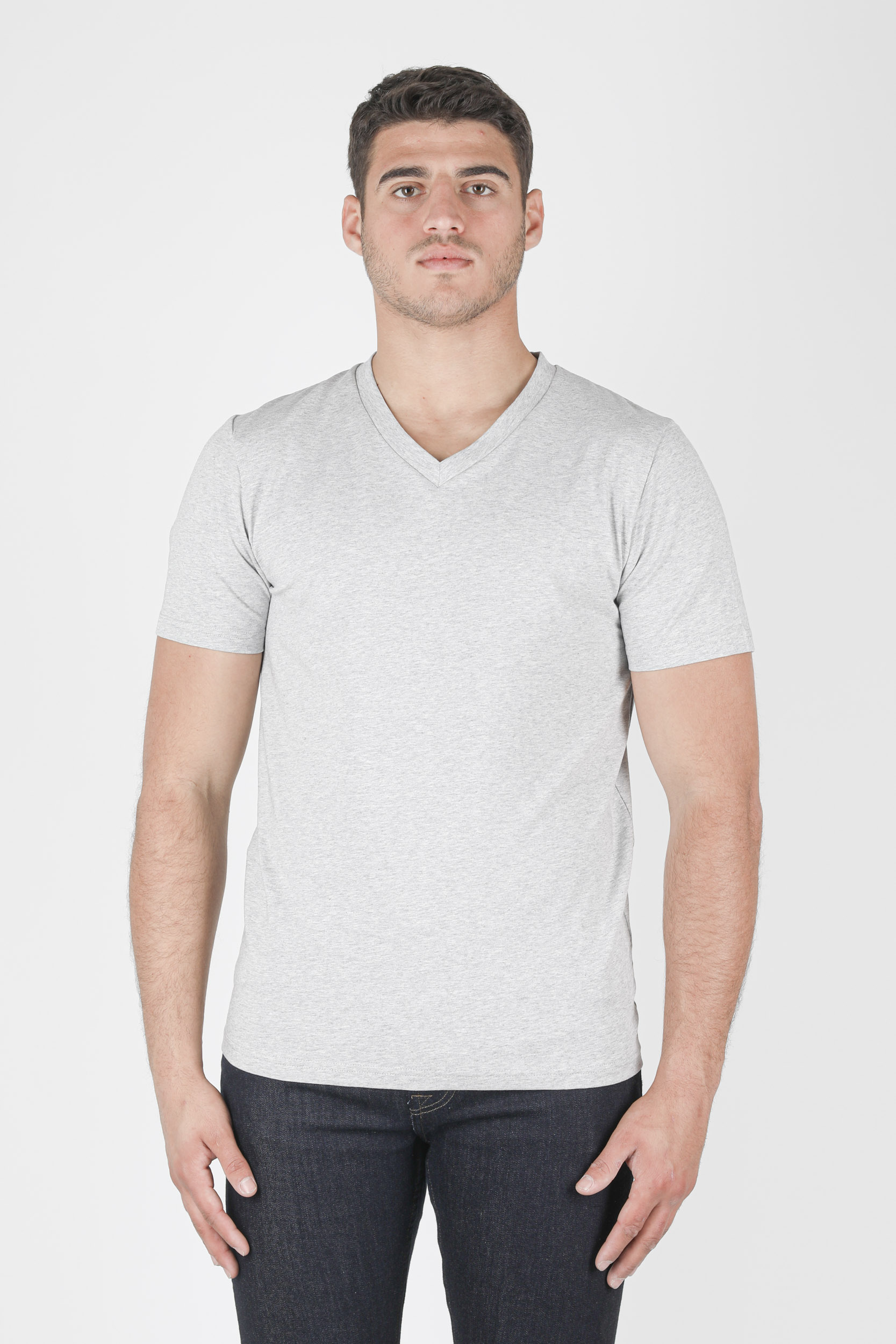 T-SHIRT COL V FILIPPA K GRIS 17216-1451