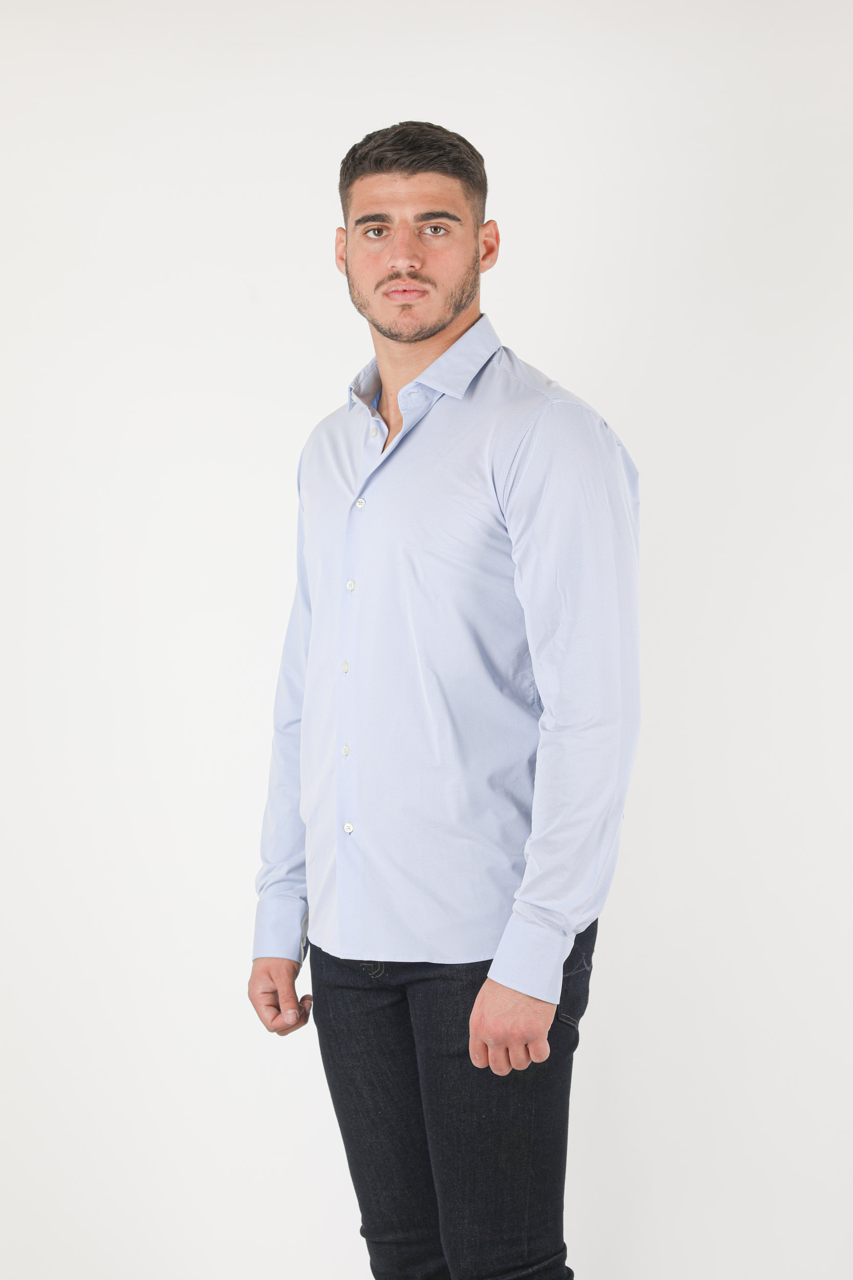 CHEMISE RRD BLEU CIEL 21185-V09