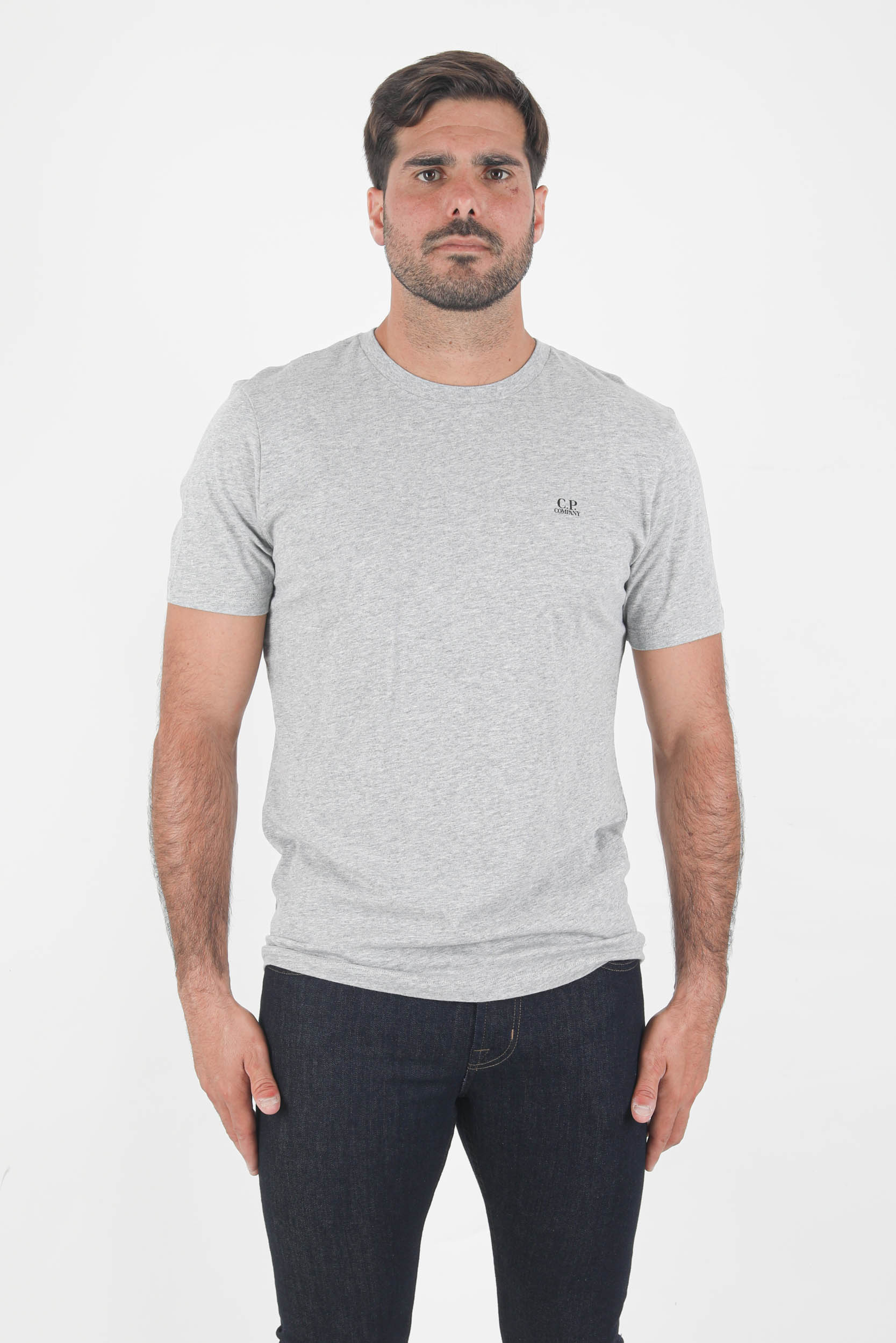 T-SHIRT C.P COMPANY GRIS PETIT LOGO S040A-M93