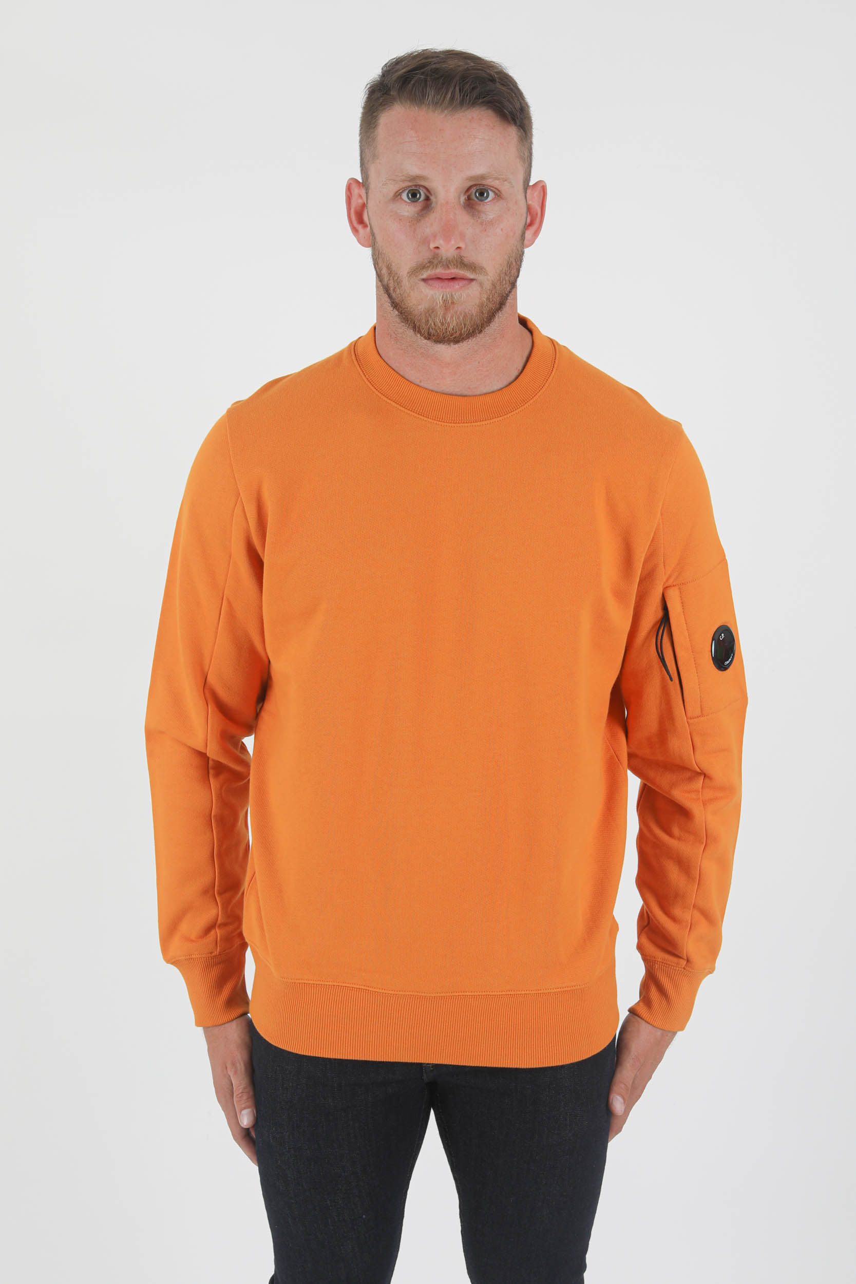 SWEAT COL ROND C.P COMPANY ORANGE S055A-436