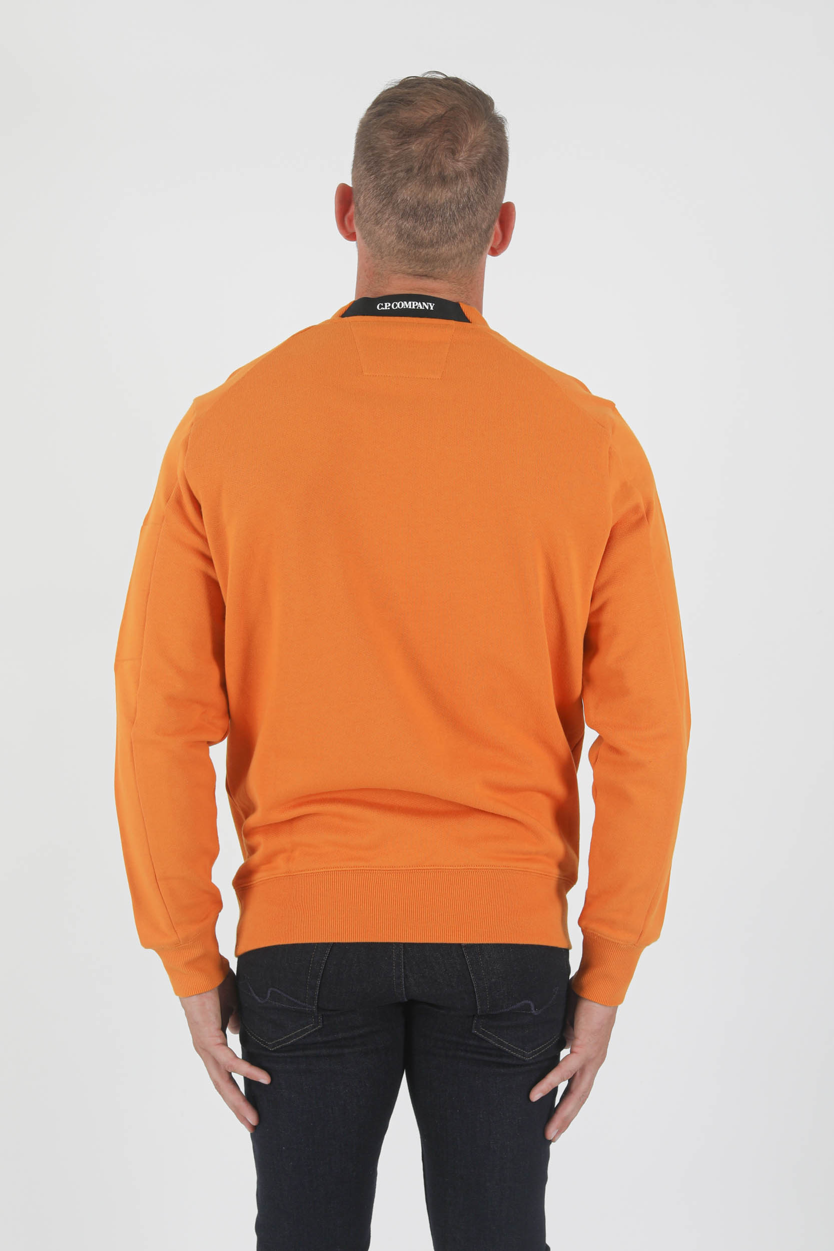 SWEAT COL ROND C.P COMPANY ORANGE S055A-436