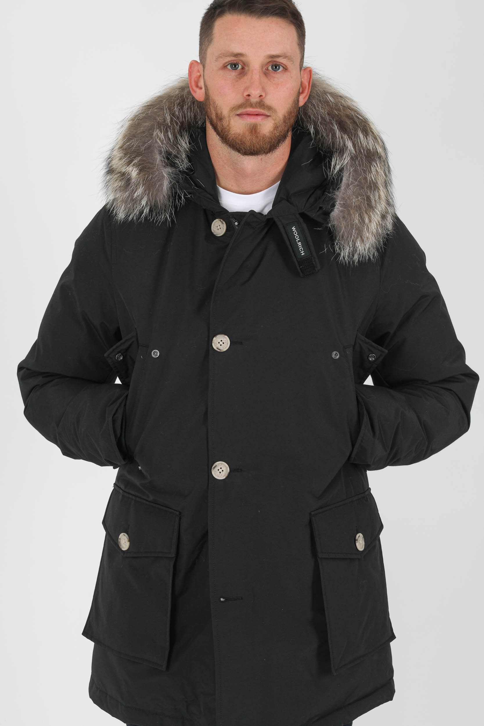 ARTIC PARKA NOIR  AVEC FOURRURE WOOLRICH U0482MR-BLK