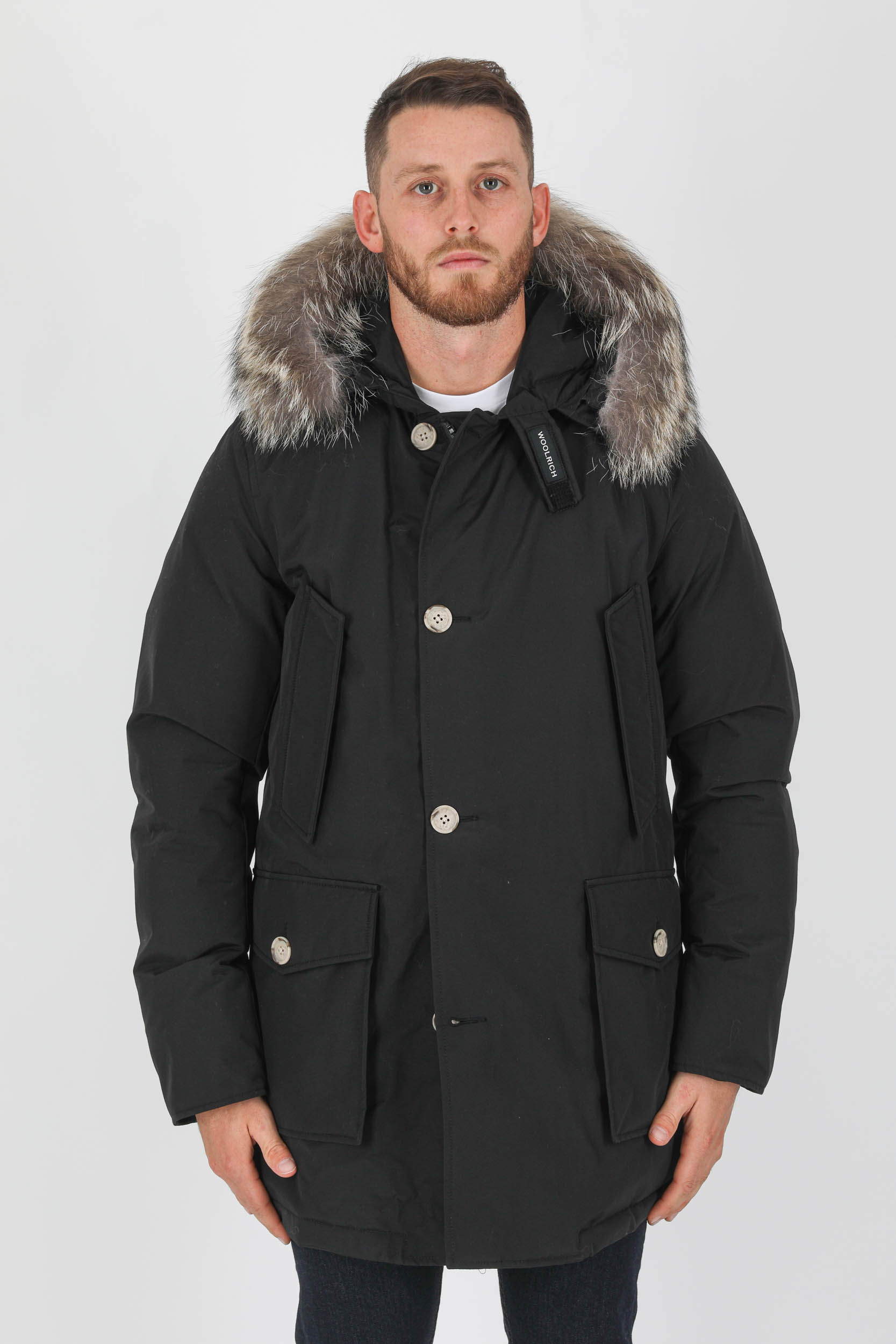 ARTIC PARKA NOIR  AVEC FOURRURE WOOLRICH U0482MR-BLK