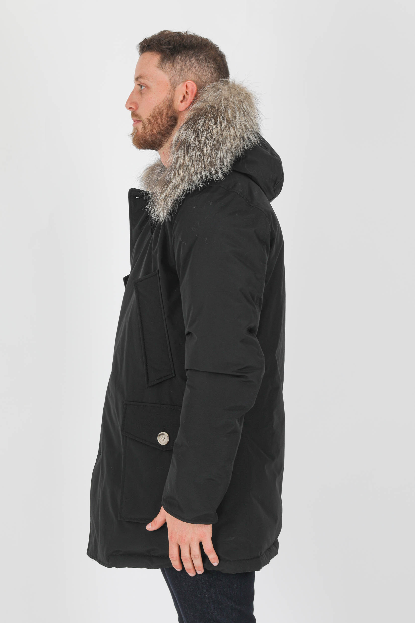 ARTIC PARKA NOIR  AVEC FOURRURE WOOLRICH U0482MR-BLK