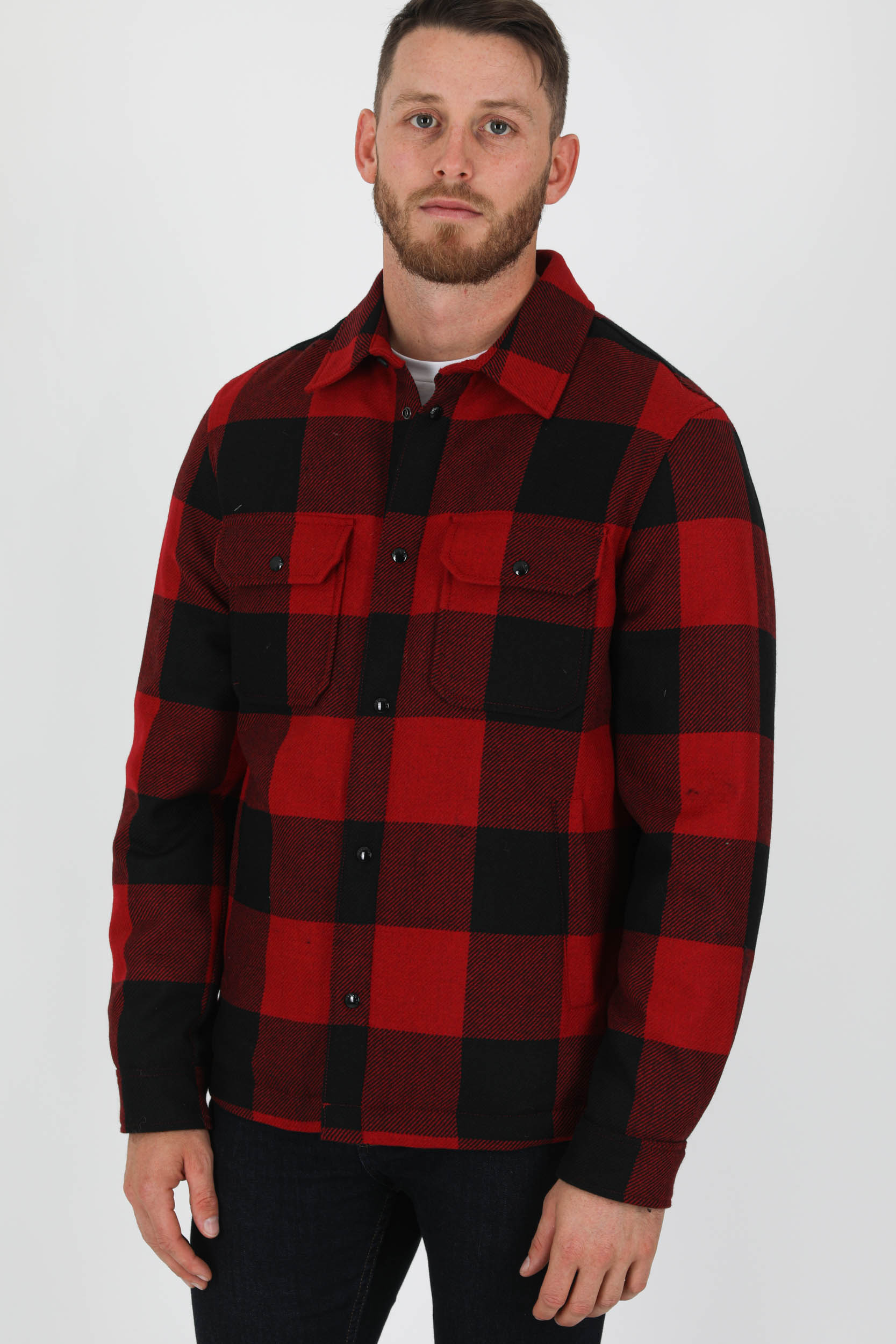 CHEMISE ALASKAN WOOLRICH LAINE A CARREAUX ROUGE S0048MR-5321