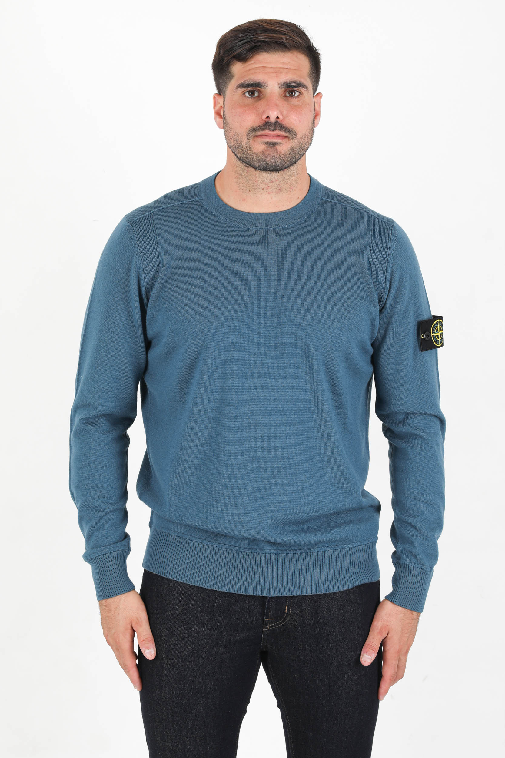 PULL BLEU PETROLE MERINOS STONE ISLAND 7515526C4-V0023