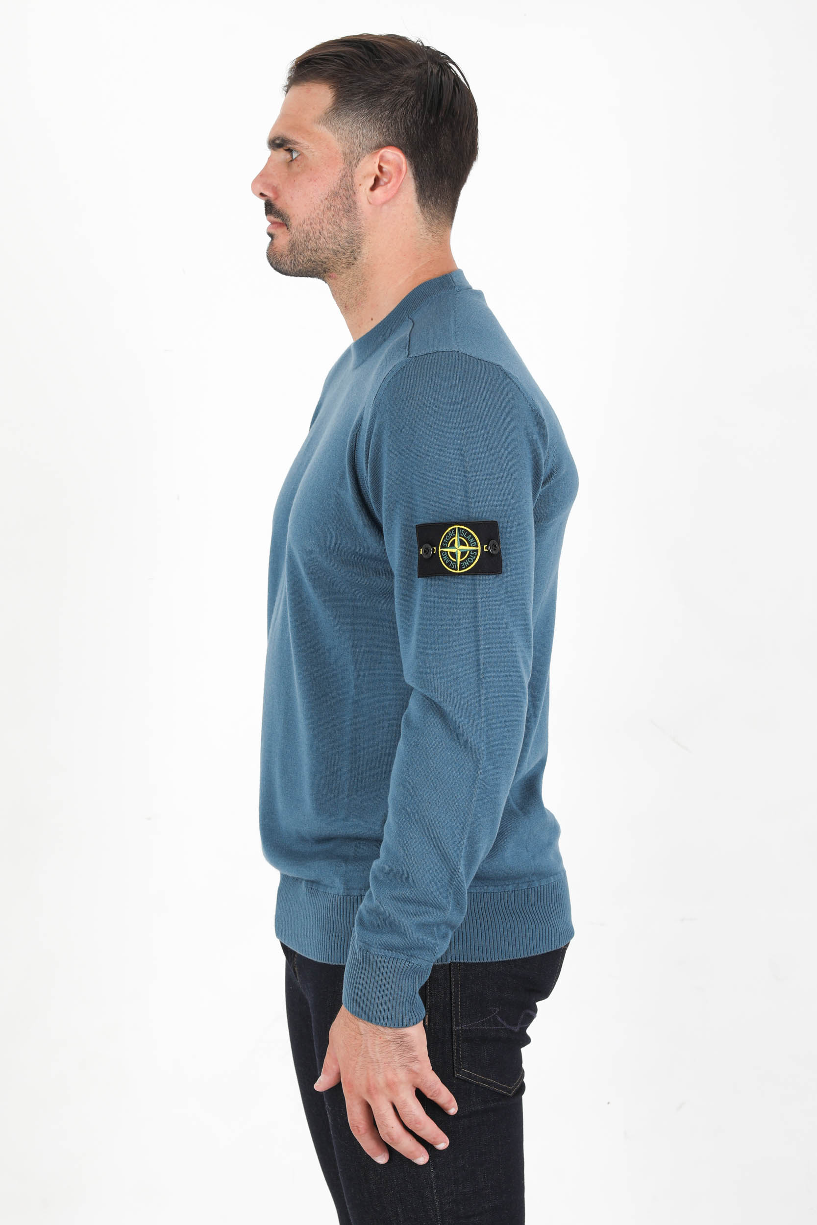 PULL BLEU PETROLE MERINOS STONE ISLAND 7515526C4-V0023