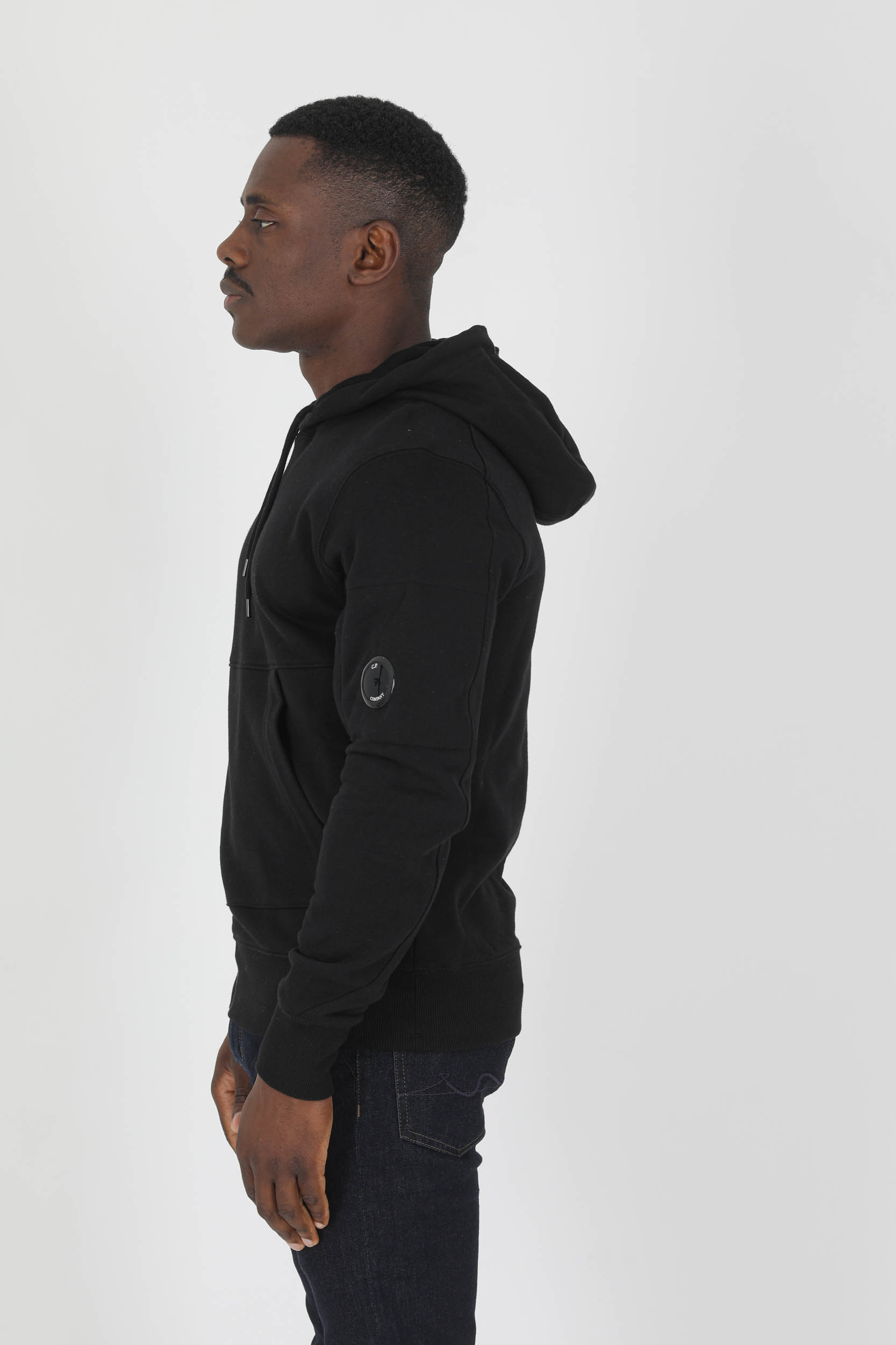 SWEAT A CAPUCHE C.P COMPANY NOIR S023A-999