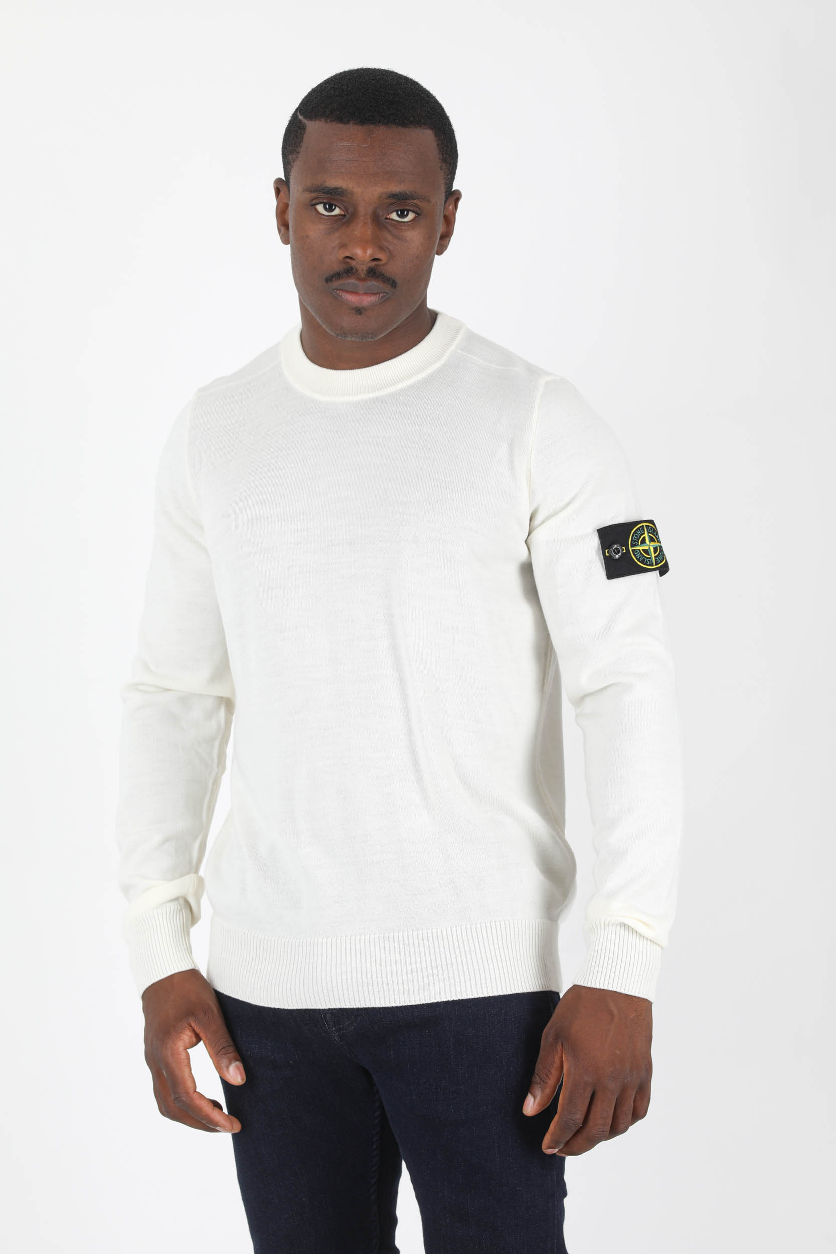 PULL STONE ISLAND MERINOS ECRU 7715510C4-V0099