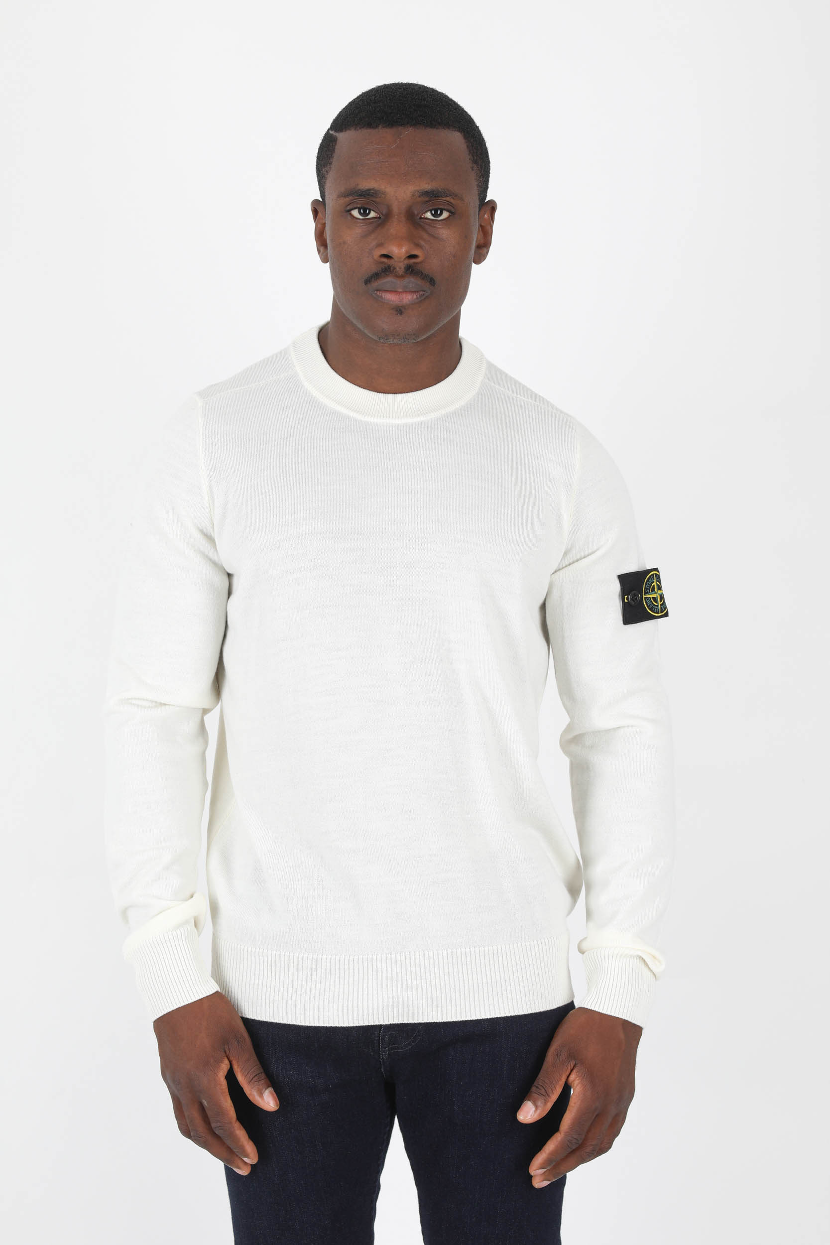 PULL STONE ISLAND MERINOS ECRU 7715510C4-V0099