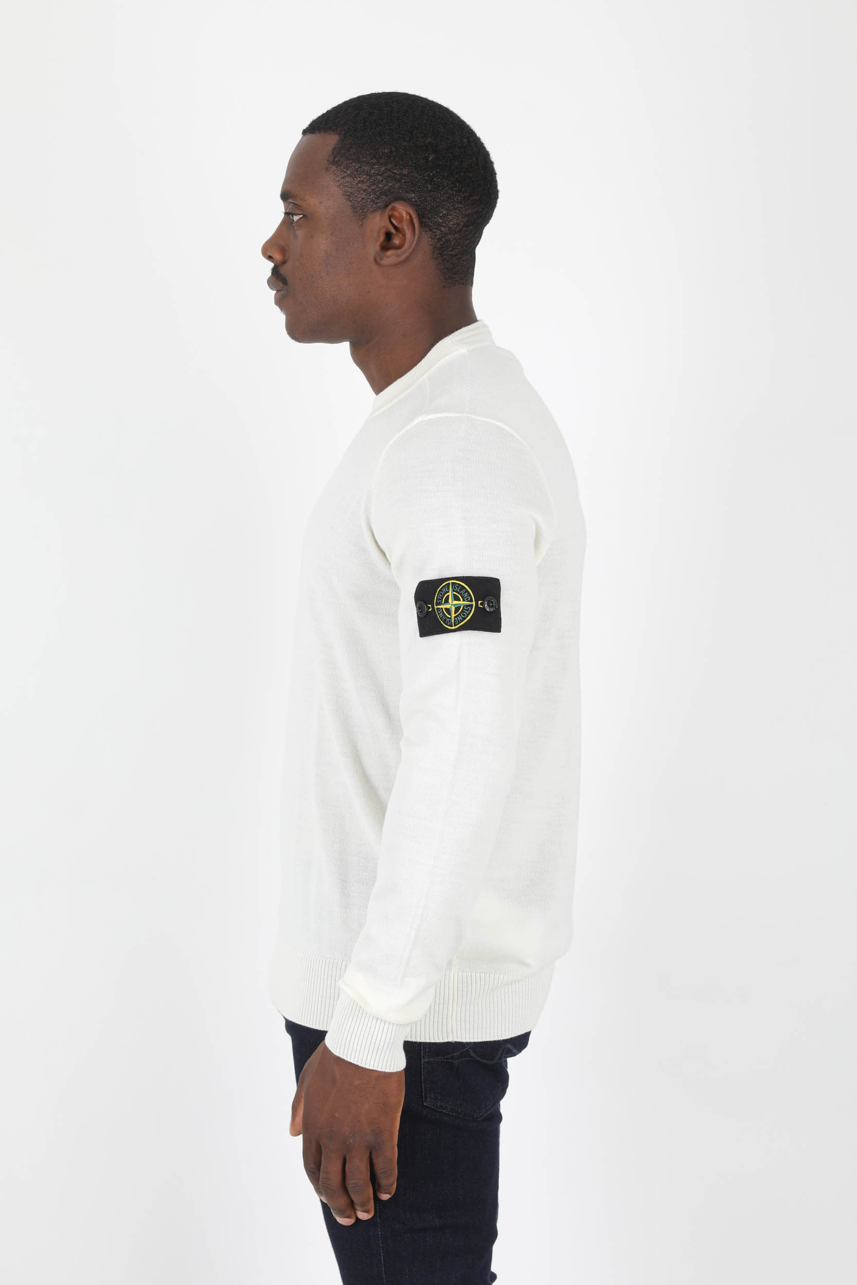 PULL STONE ISLAND MERINOS ECRU 7715510C4-V0099