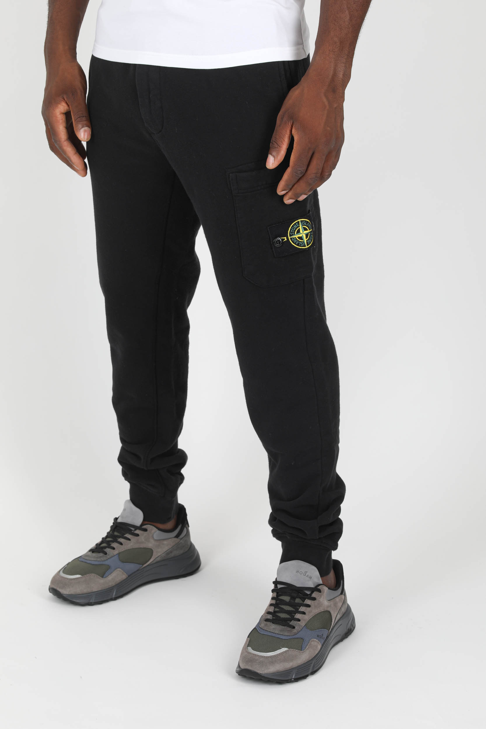 BAS DE JOGGING STONE ISLAND NOIR 771564520 V0029