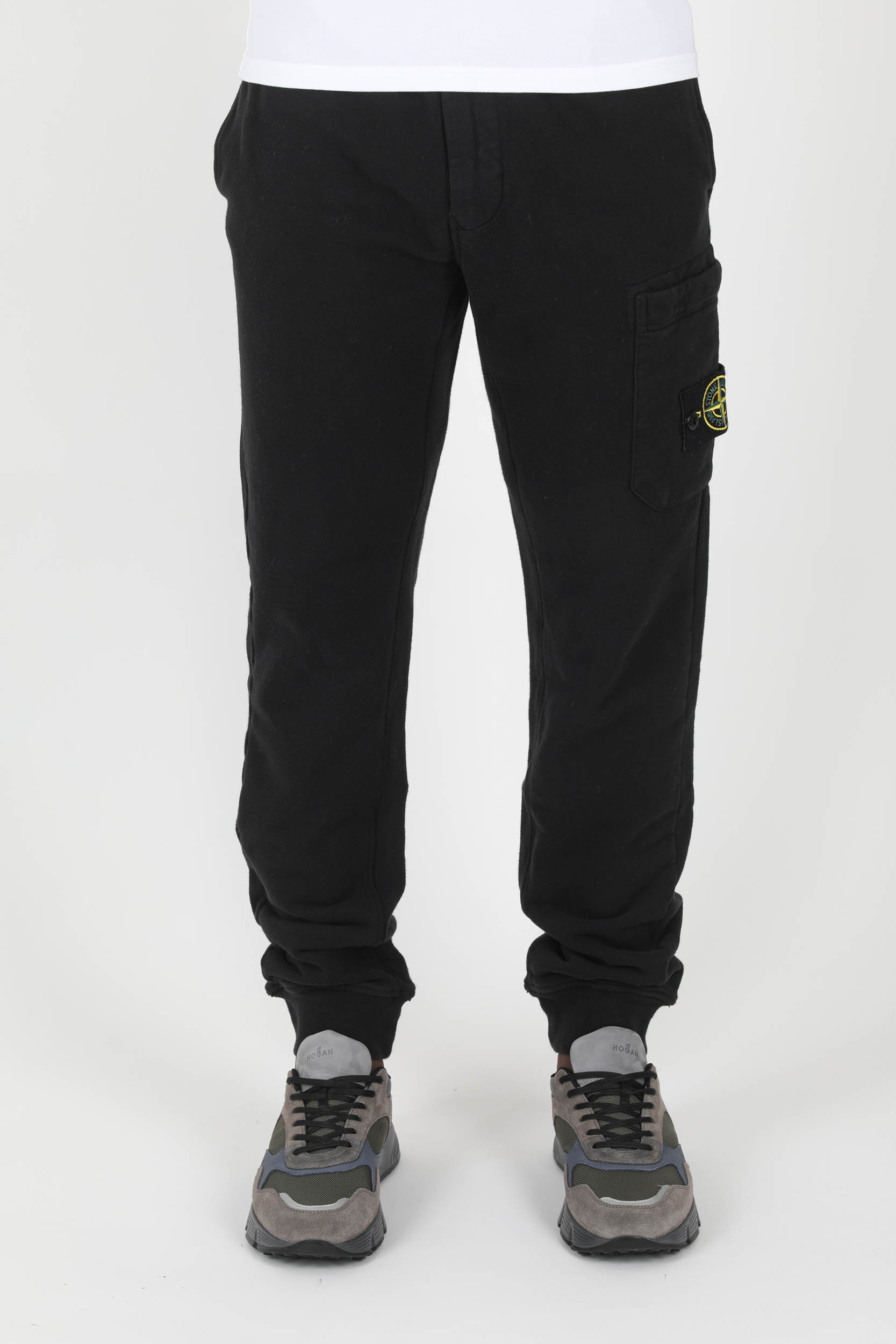 BAS DE JOGGING STONE ISLAND NOIR 771564520-V0029