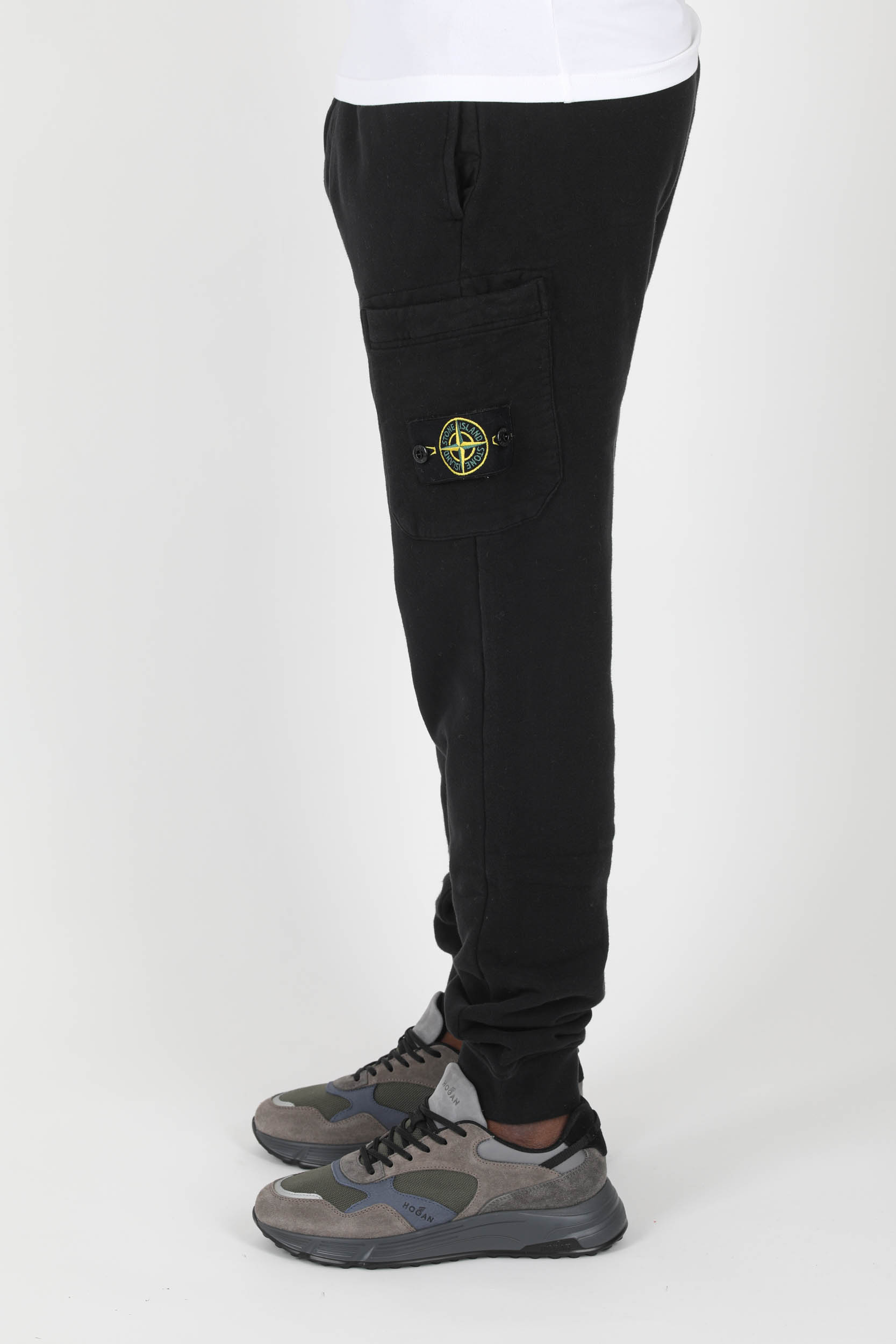 BAS DE JOGGING STONE ISLAND NOIR 771564520-V0029