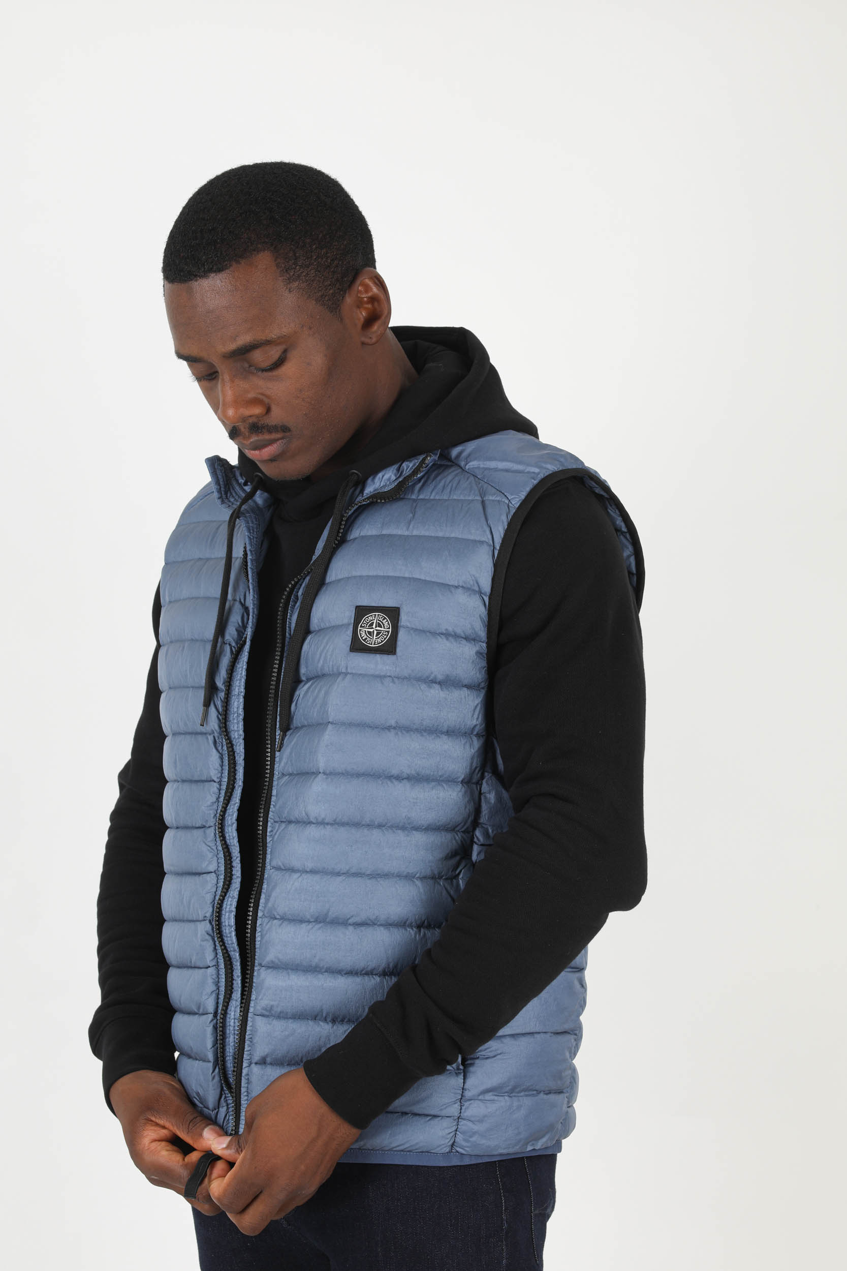 Doudoune sans manche stone island shops bleu