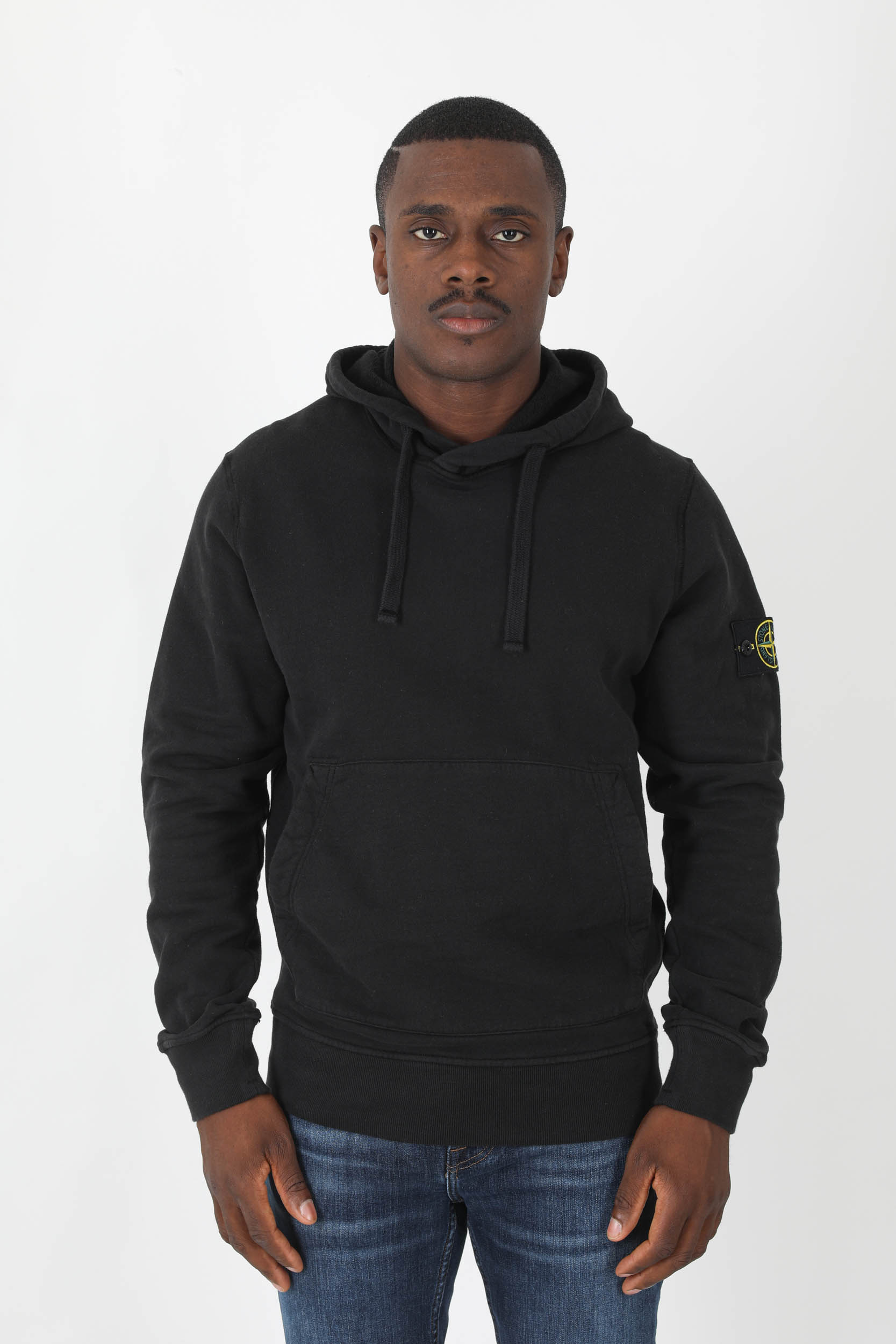 SWEAT A CAPUCHE STONE ISLAND NOIR 771564120-V0029