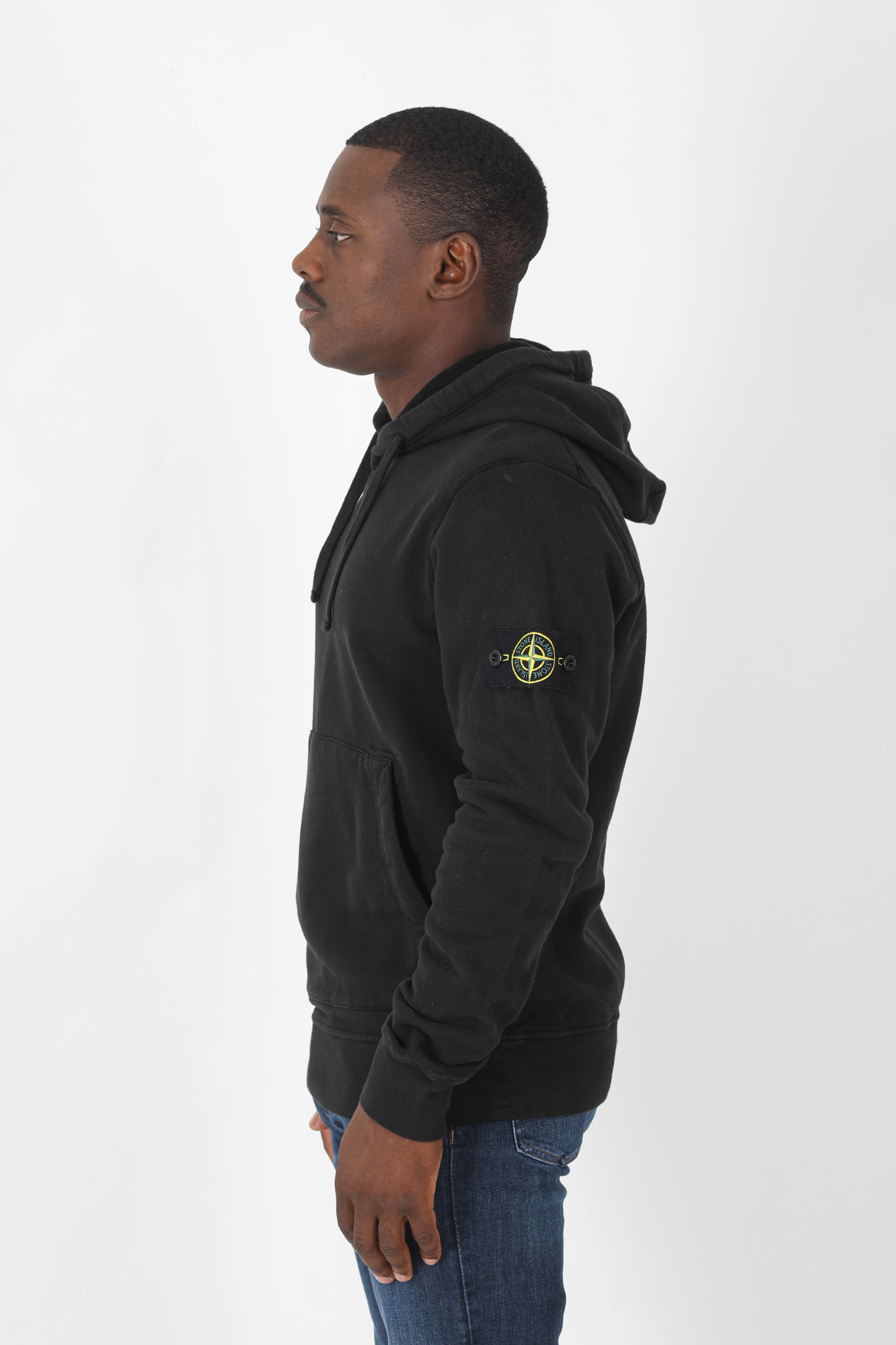 SWEAT A CAPUCHE STONE ISLAND NOIR 771564120-V0029